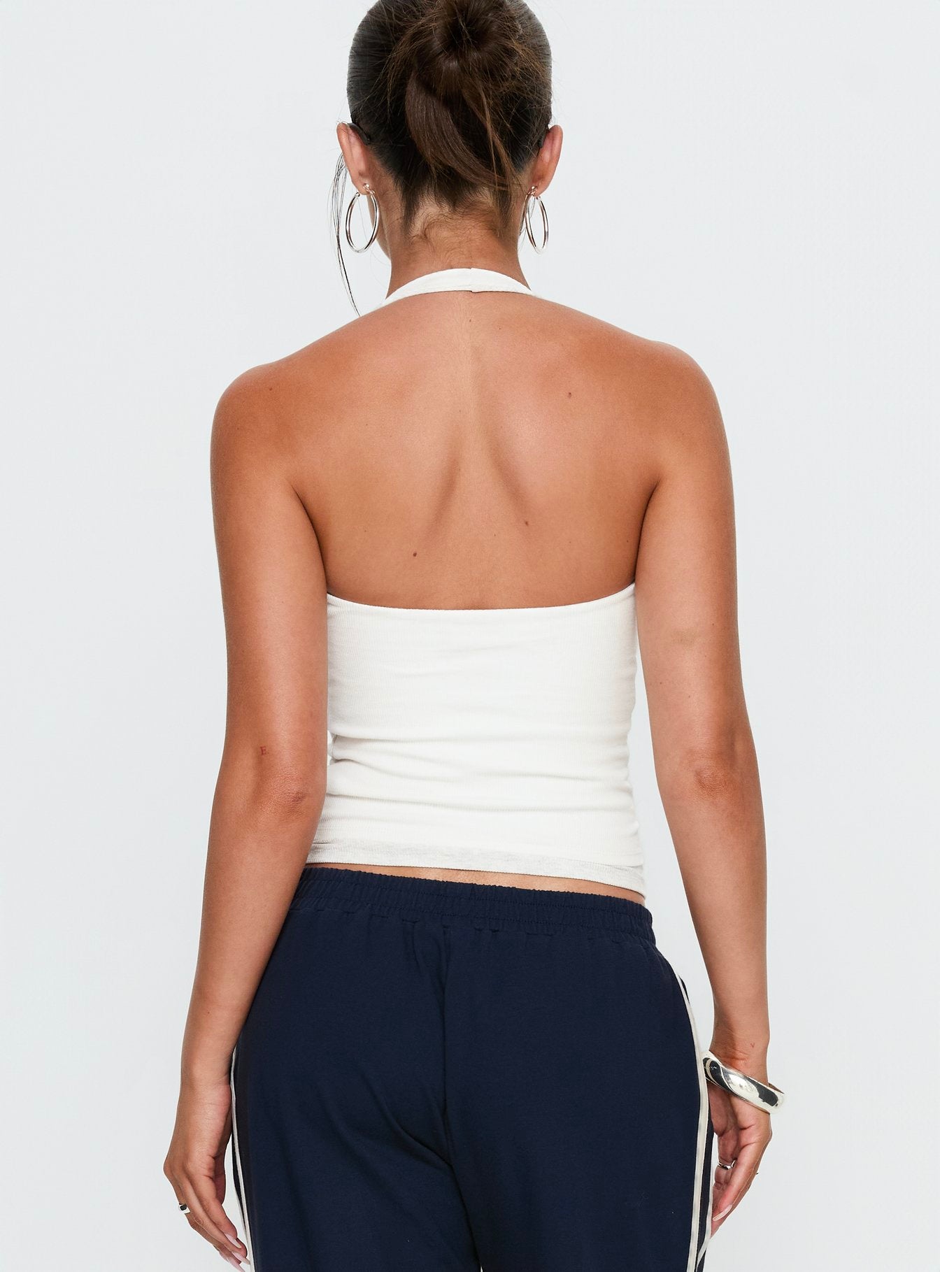 Debee Layered Halter Top White / Grey - Image 5