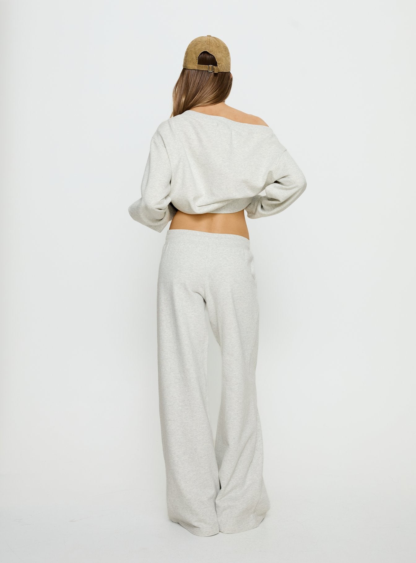 Dodie Wide Leg Pants Grey Marle - Image 5