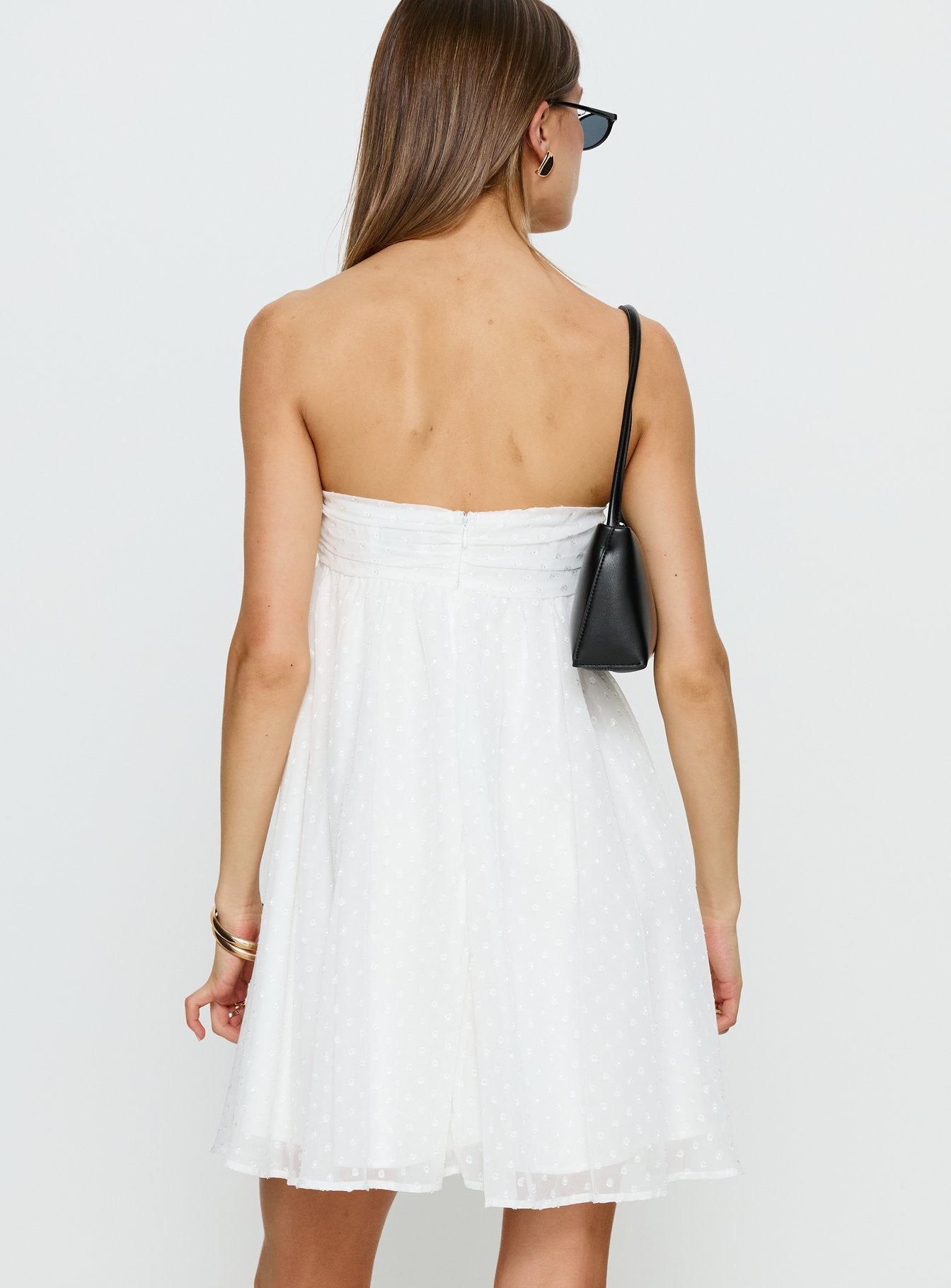 Kaimilla Strapless Sweetheart Mini Dress White - Image 5
