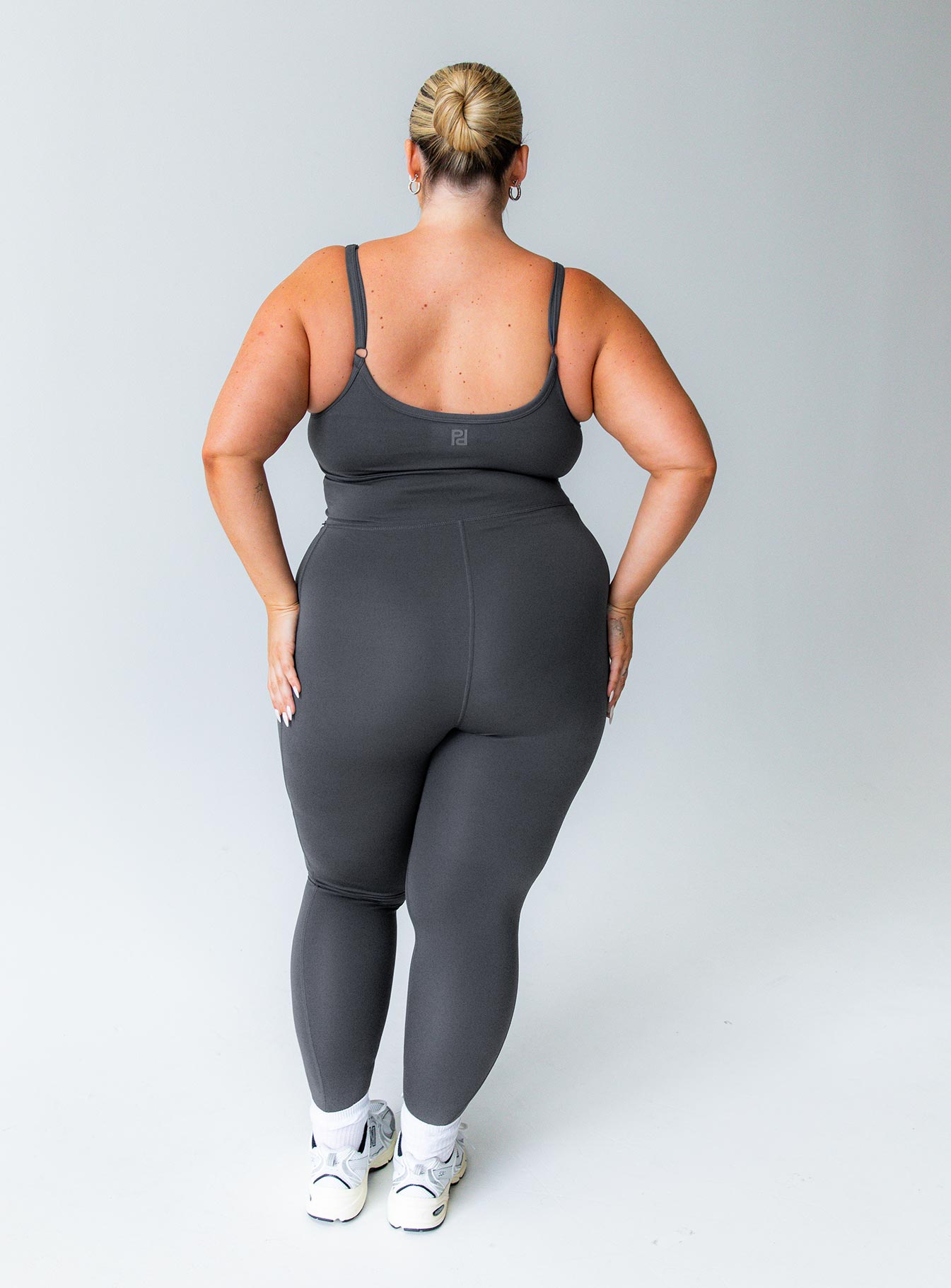 Go Getter Activewear Jumpsuit Grey Curve - Image 4