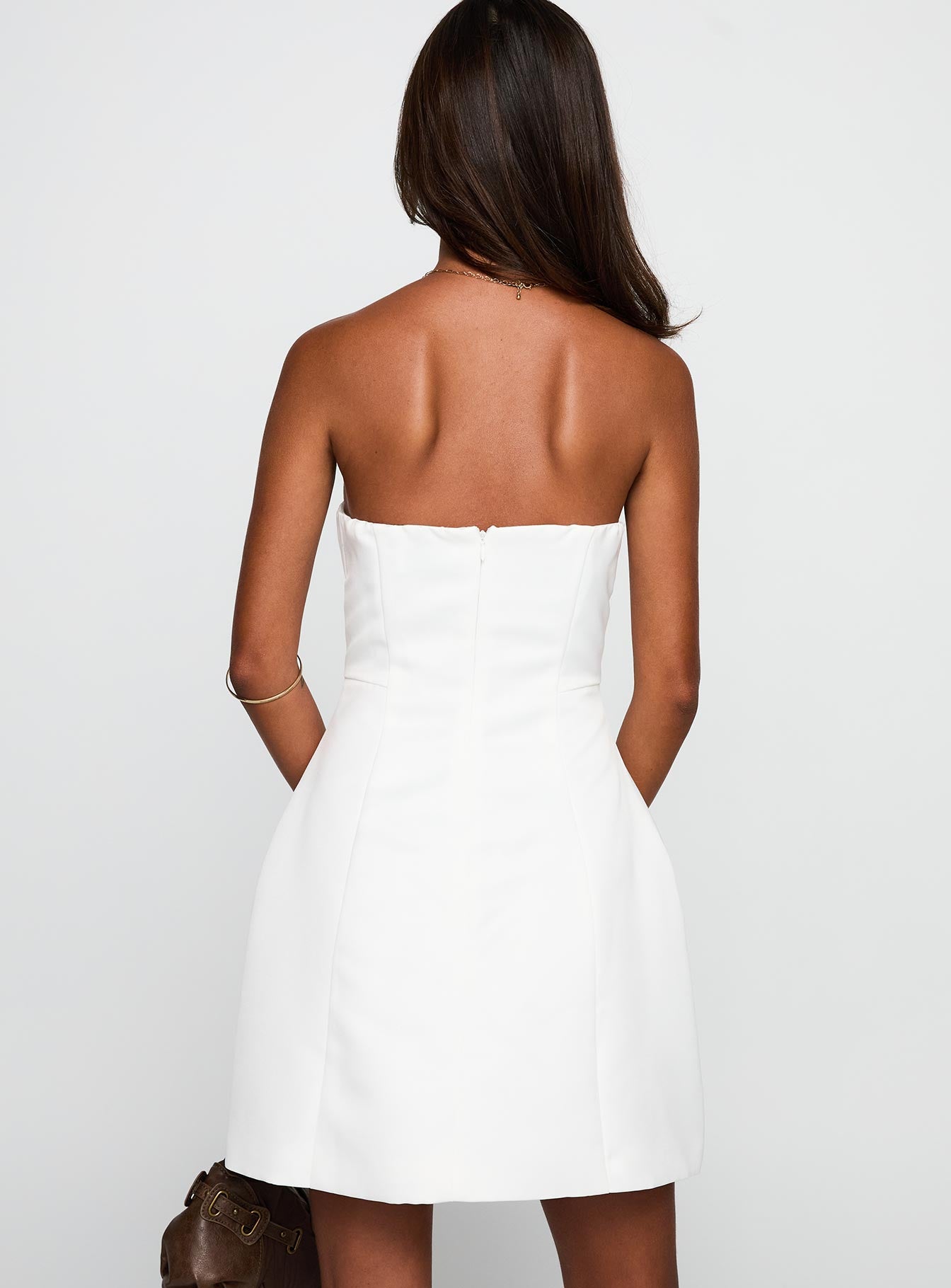 Gywneira Strapless Mini Dress White - Image 5