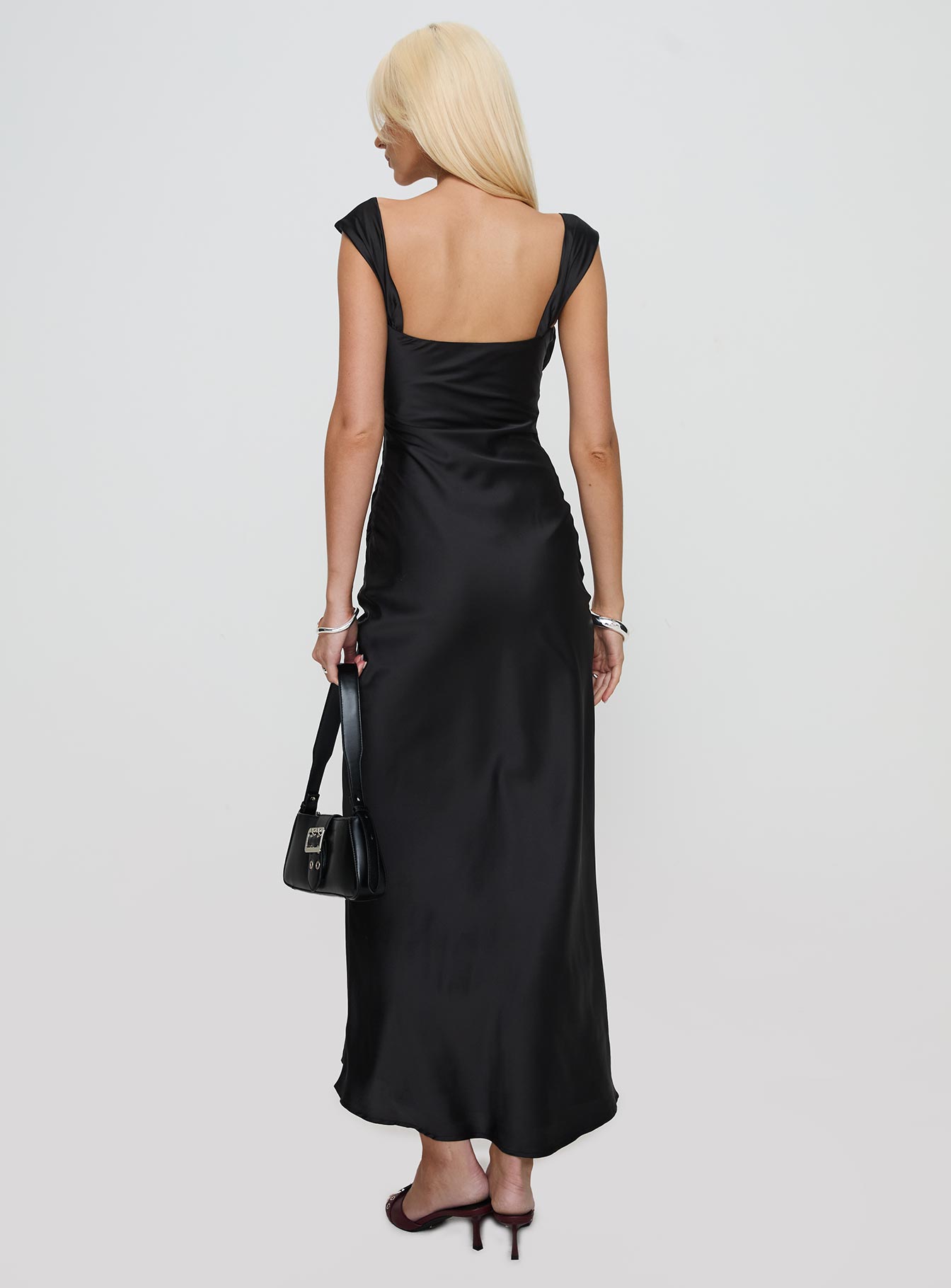 Azura Off The Shoulder Maxi Dress Black - Image 4