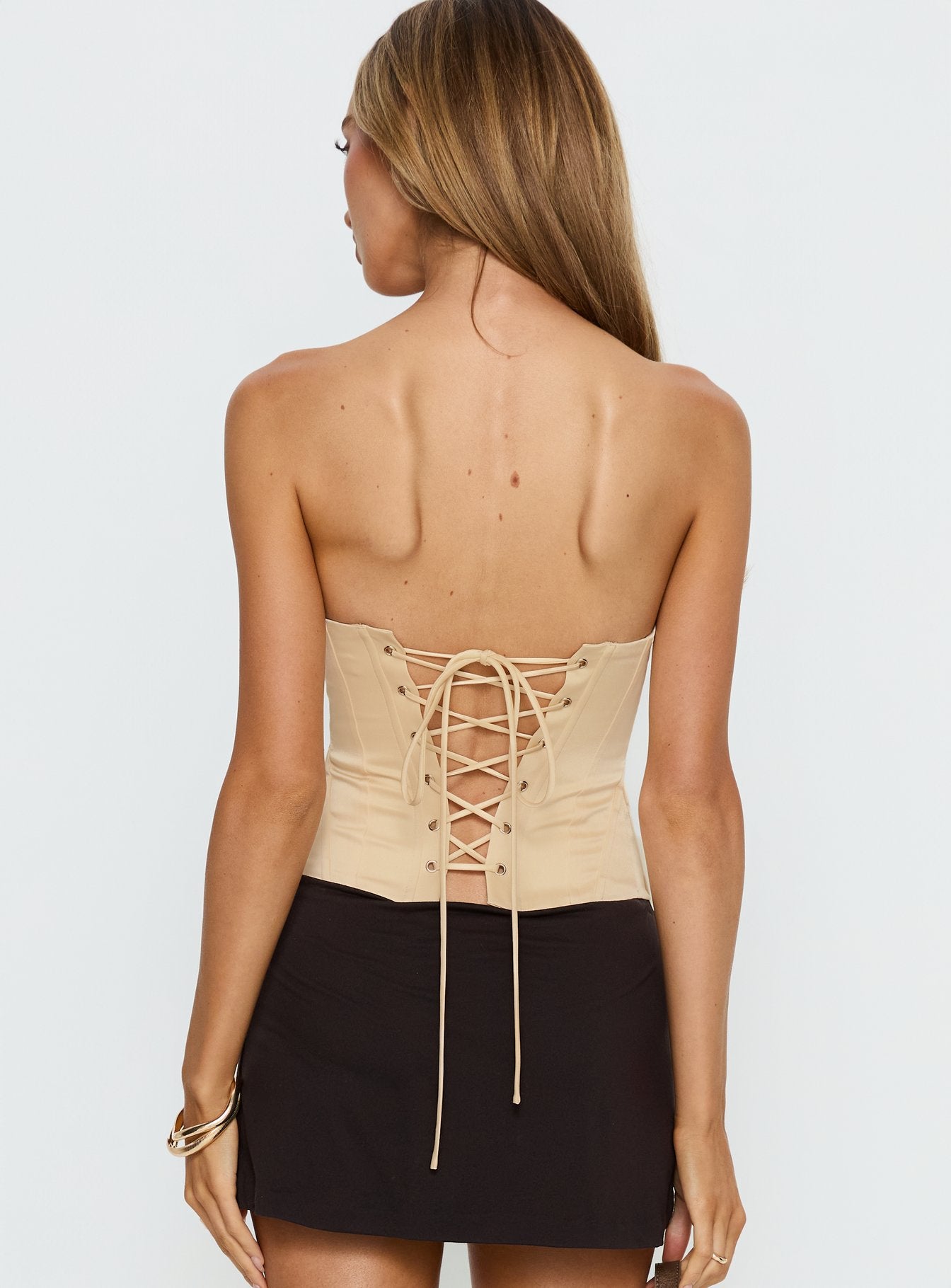 Afelia Strapless Corset Top Lemon - Image 5