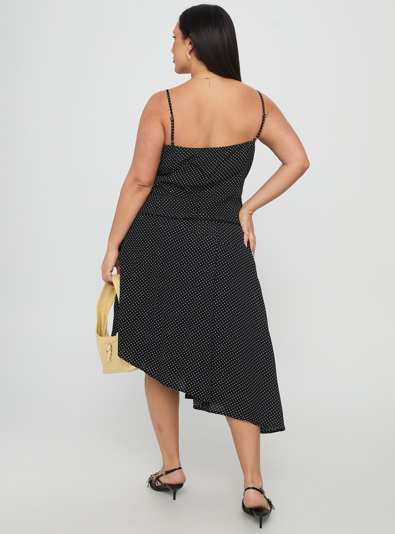 Cabernet Asymmetrical Set Black Polka Curve - Image 5