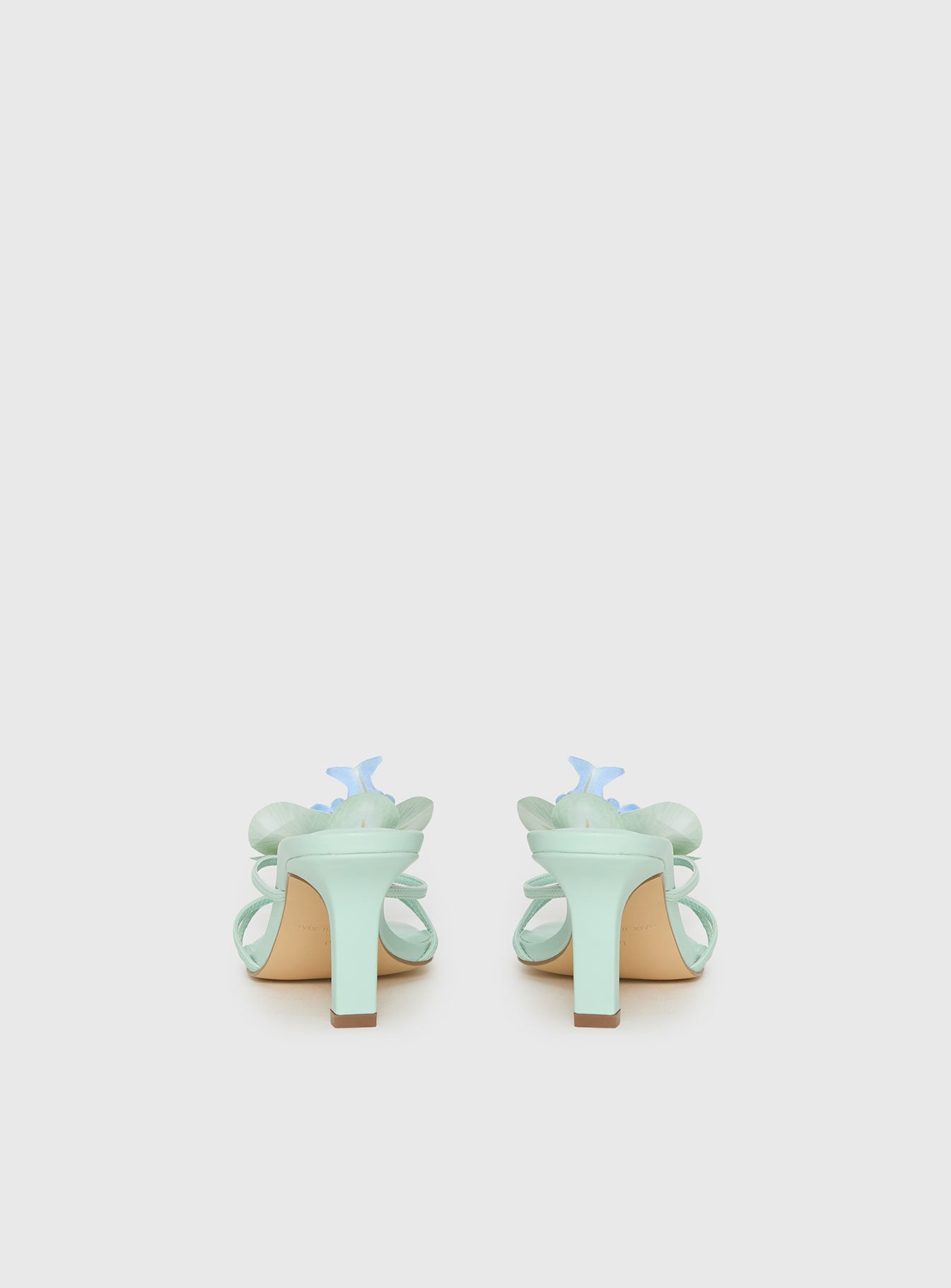 Azira Flower Detail Heels Blue - Image 4