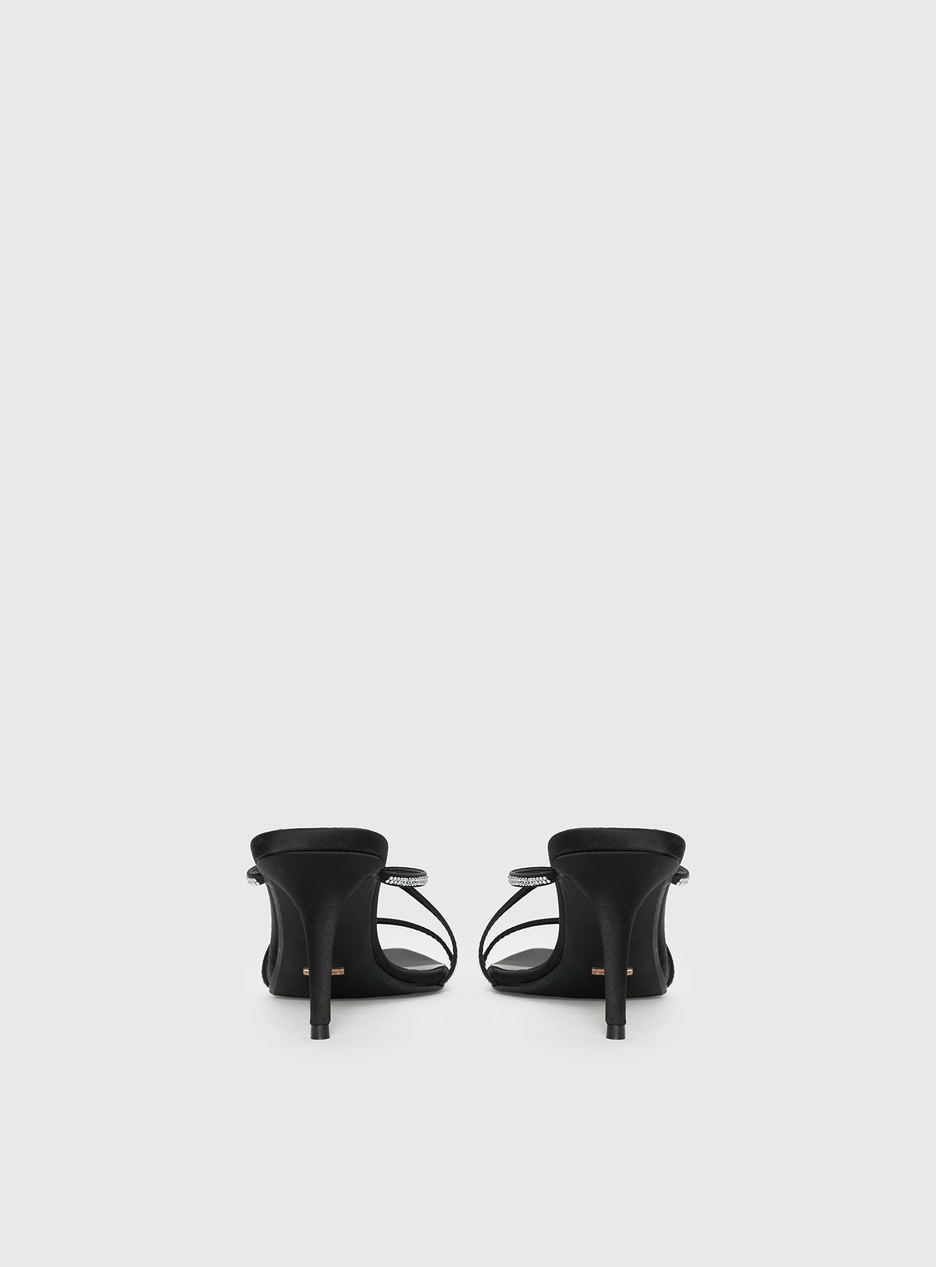 Billini Effy Heels Black Satin Diamante - Image 3