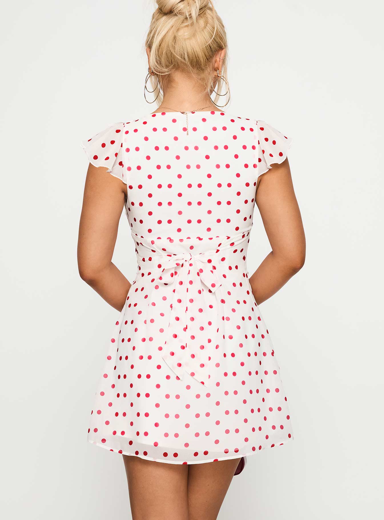 I Guess So Mini Dress White / Burgundy Tall - Image 5