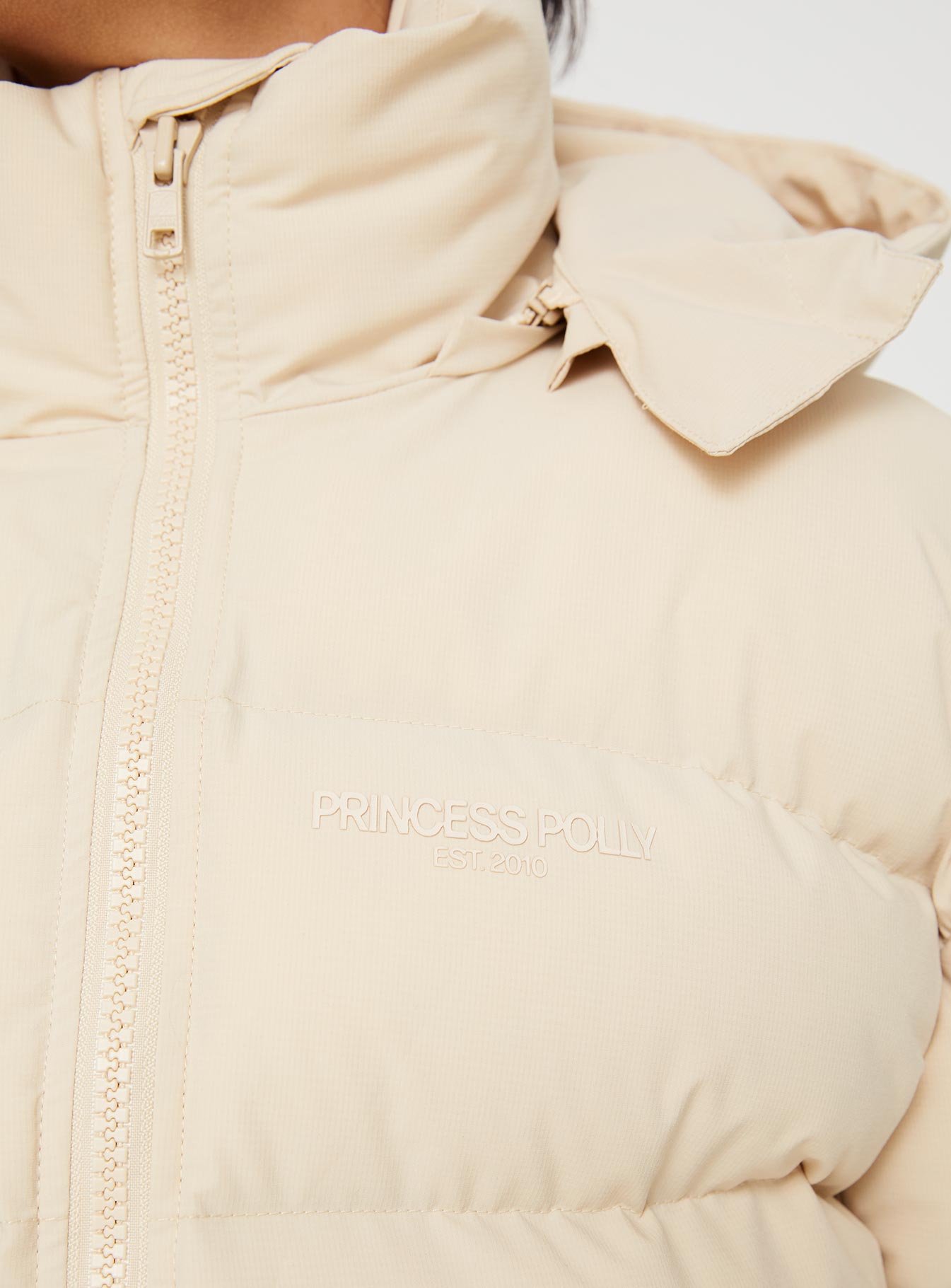 Dream Puff Technical Puffer Jacket Beige - Image 6