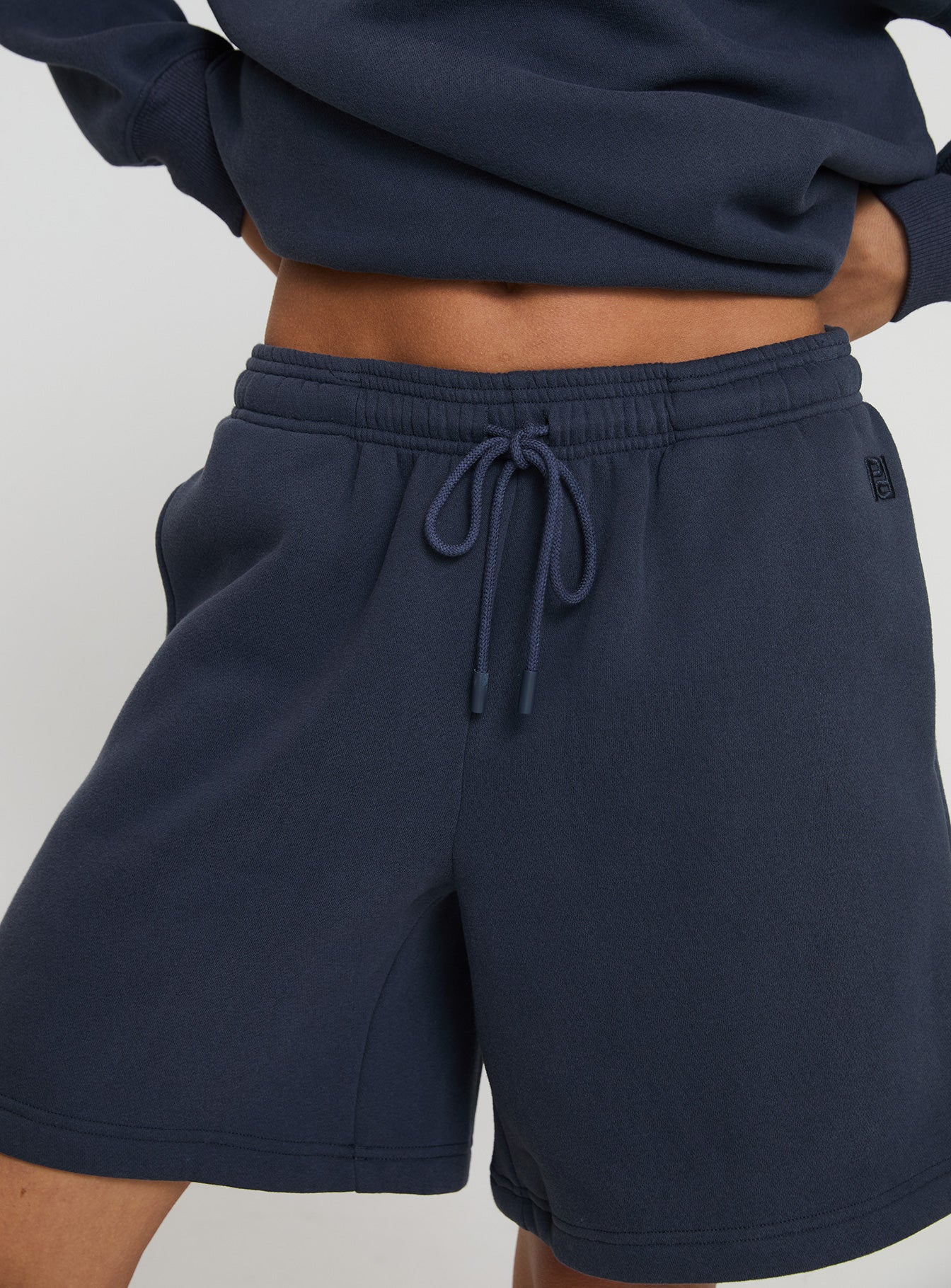 Dream Fleece Longline Shorts Navy - Image 6