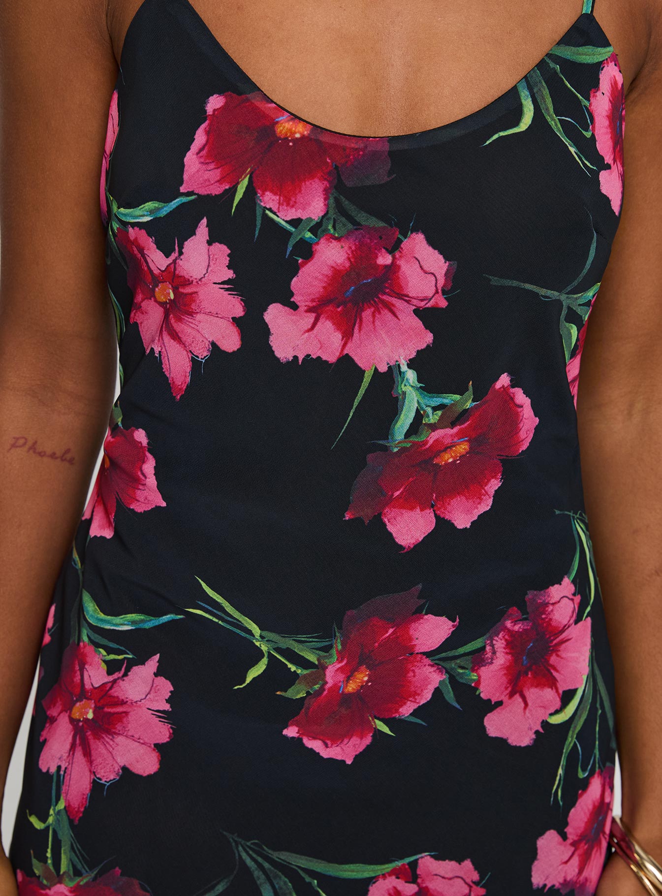 Emorie Bias Cut Maxi Dress Multi Floral - Image 5
