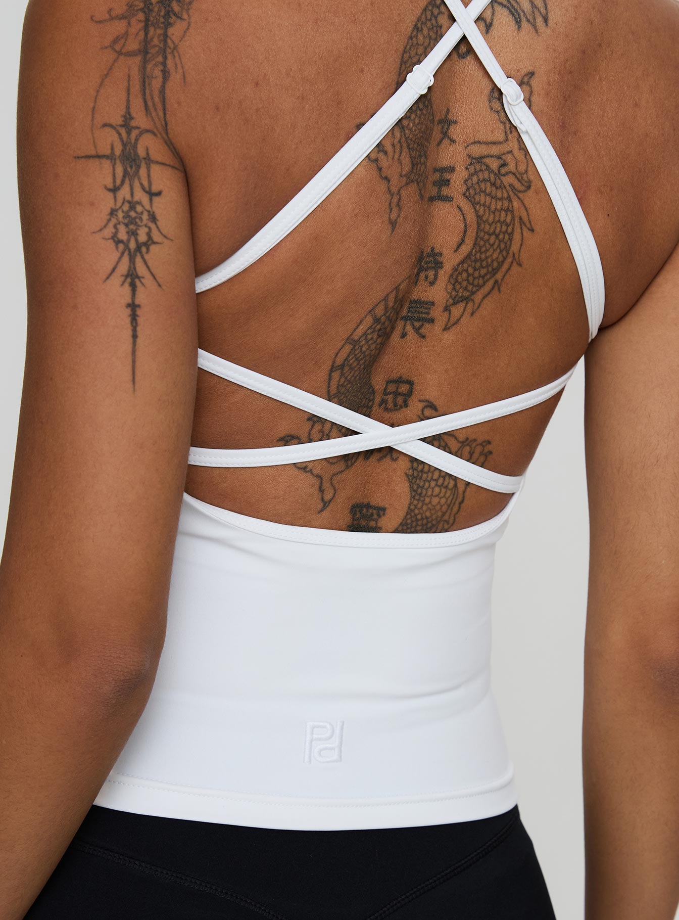 Layup Active Longline Cross Back Top White - Image 6