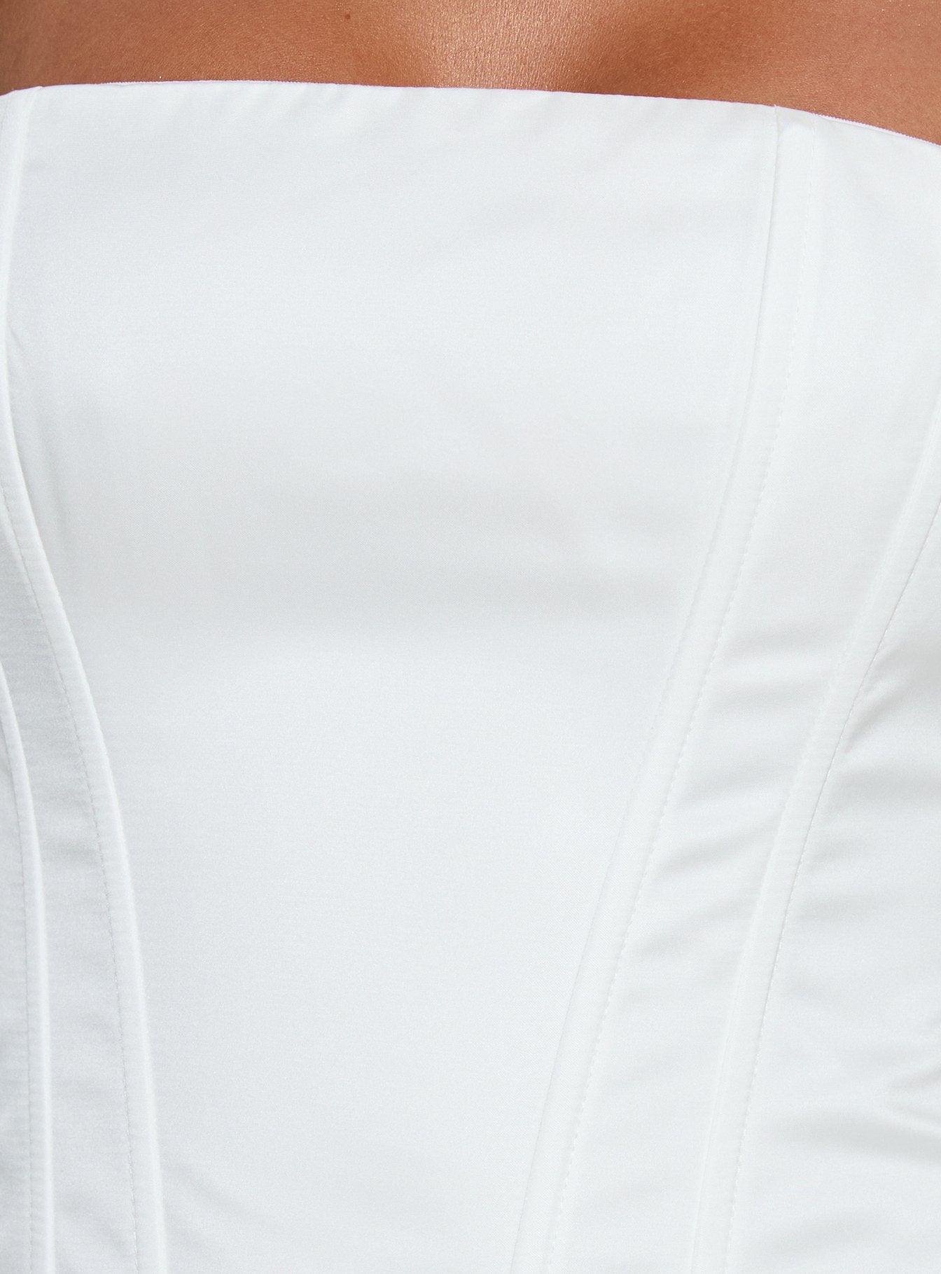 Joslyne Off Shoulder Corset Mini Dress White - Image 6