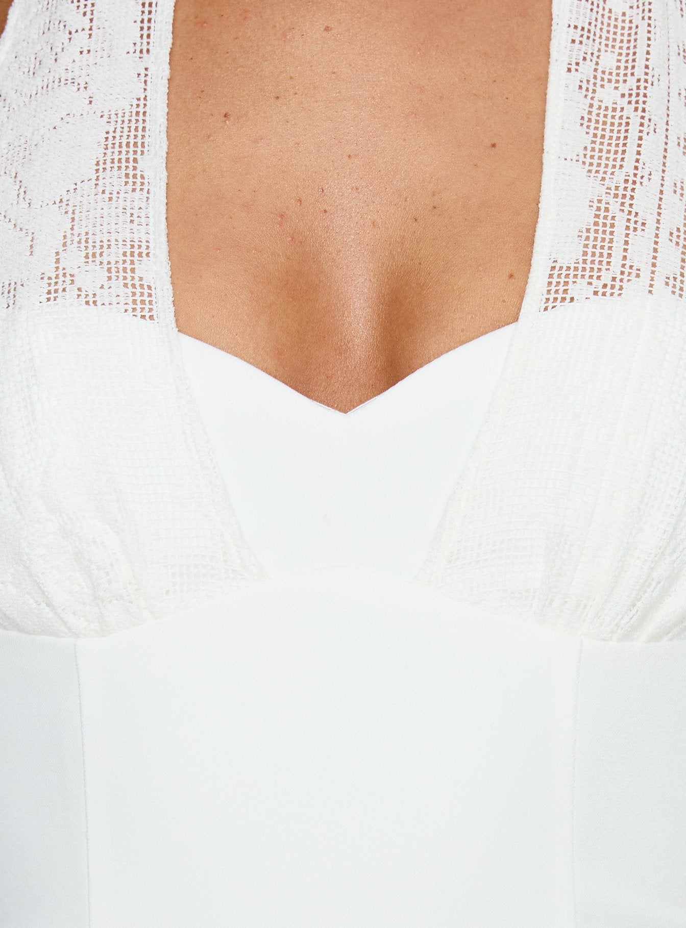 Josanna Crochet Halter Mini Dress White - Image 6