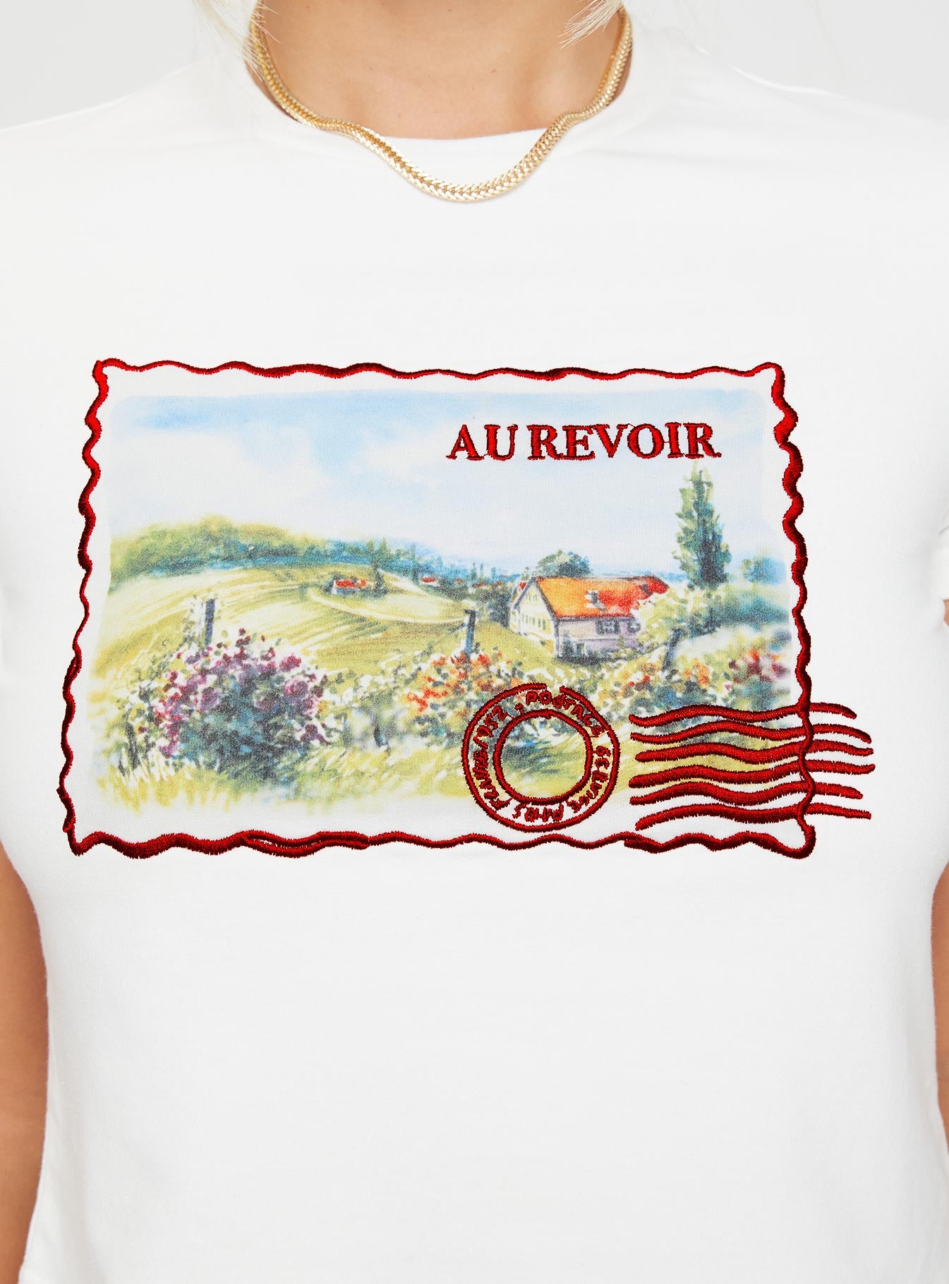 Au Revoir France Tee White - Image 6