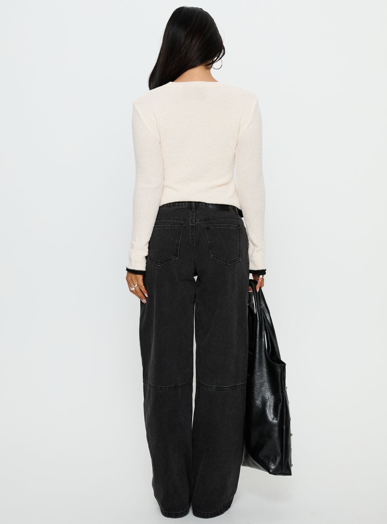 Lando Low Rise Straight Leg Jeans Washed Black - Image 6