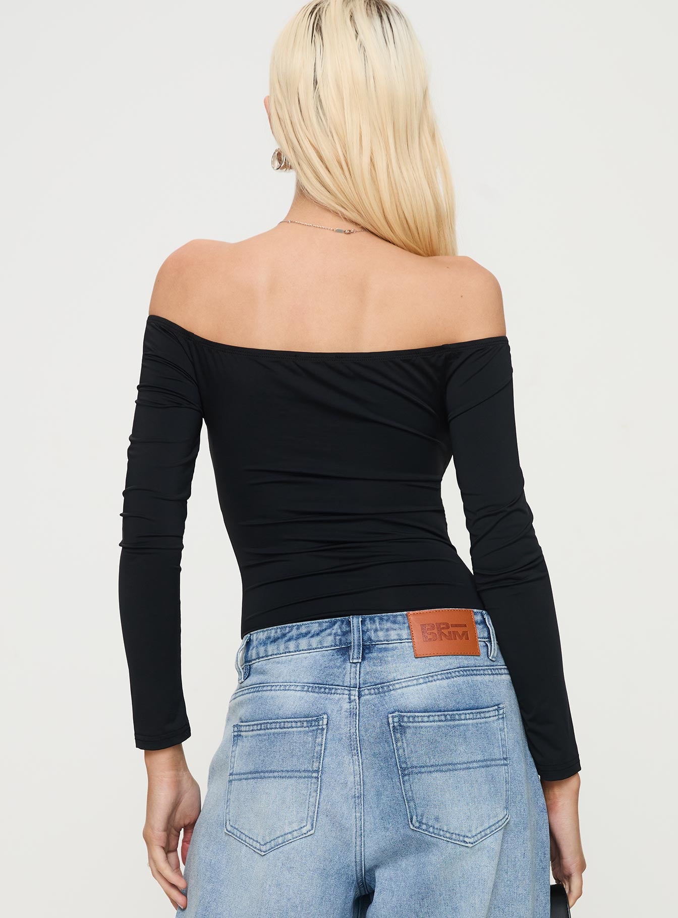Bleue Long Sleeve Bodysuit Black - Image 5