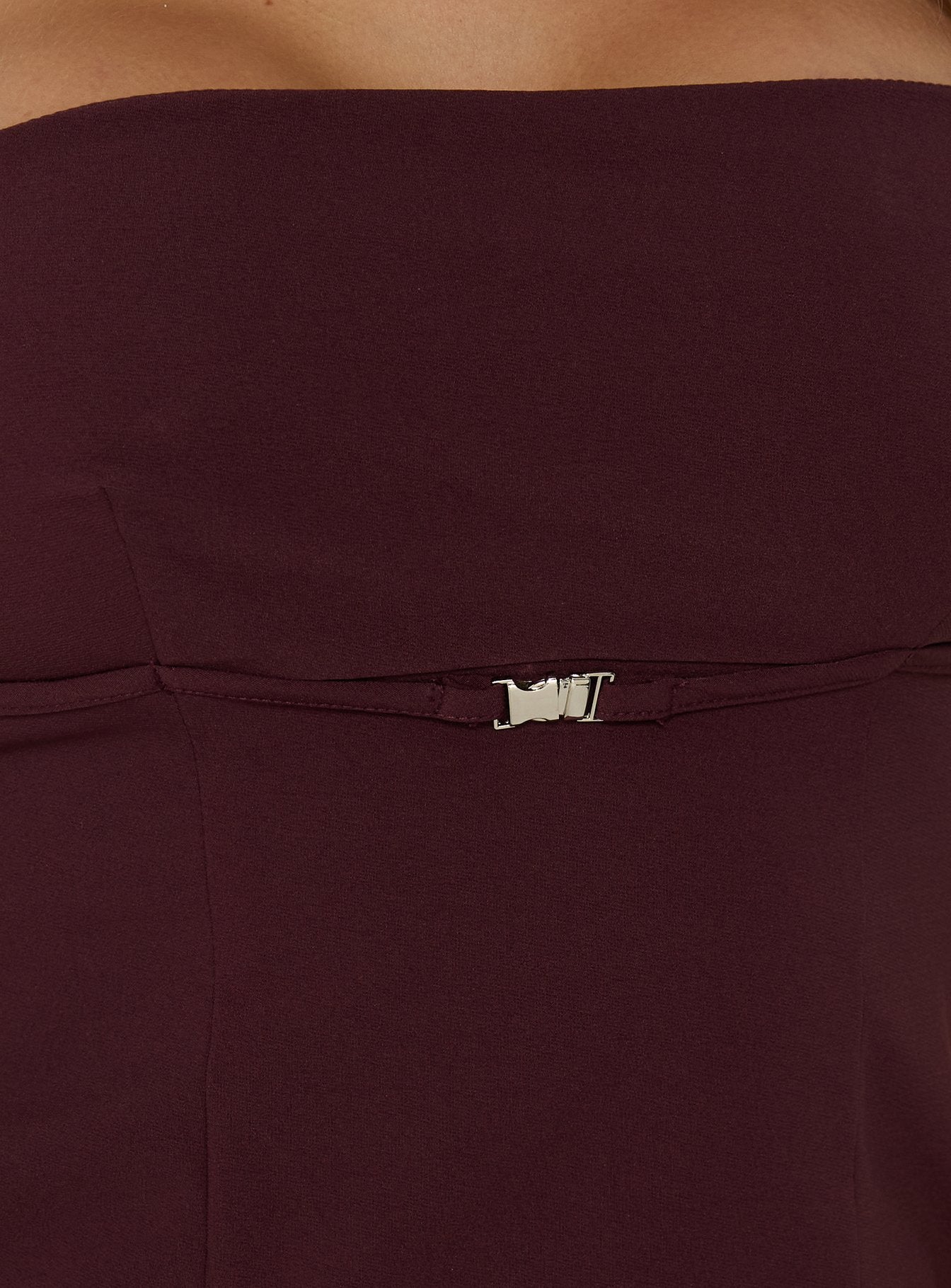 Flounce Strapless Top Plum - Image 6
