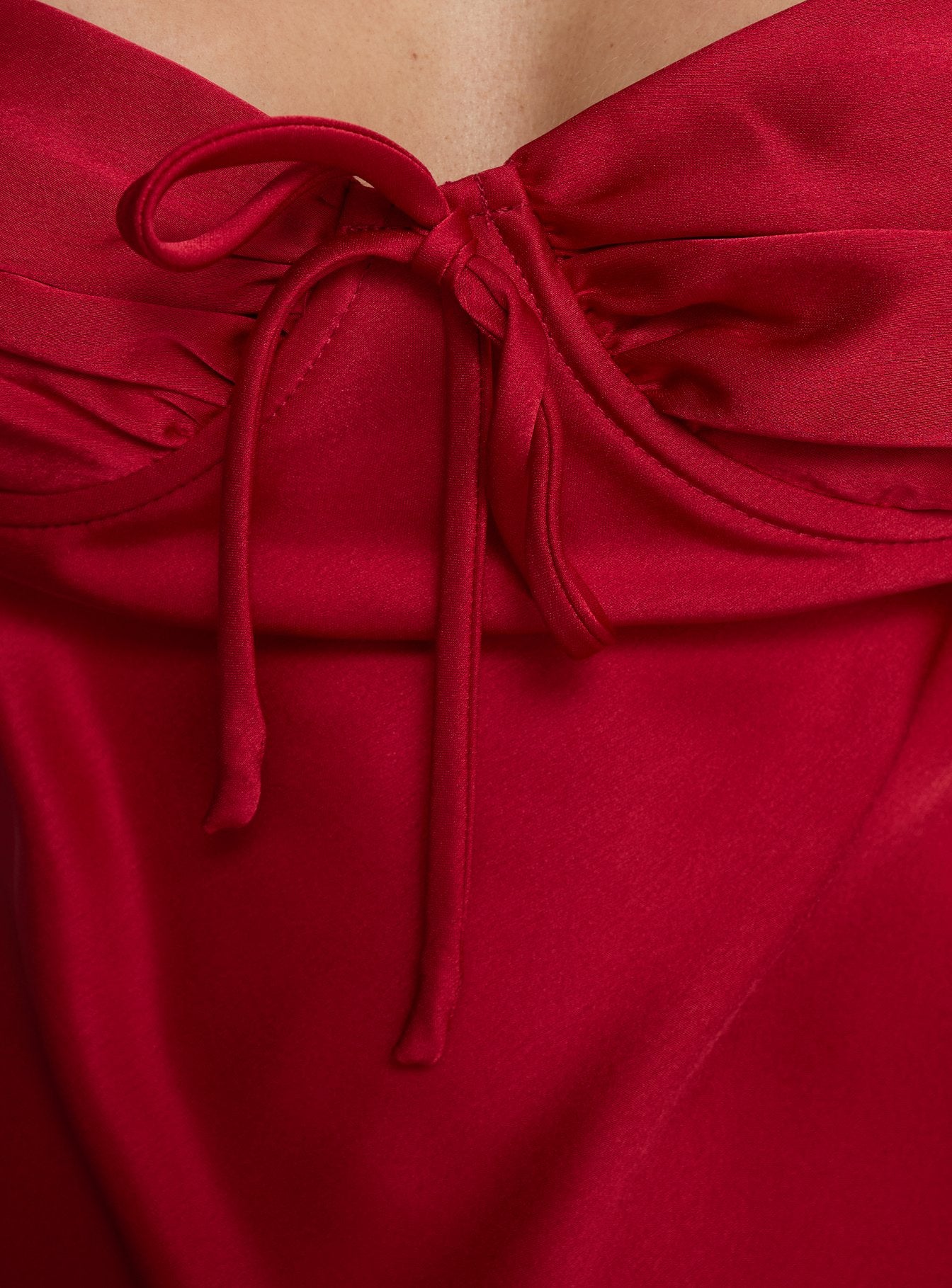 Costella Halter Satin Maxi Dress Red - Image 6