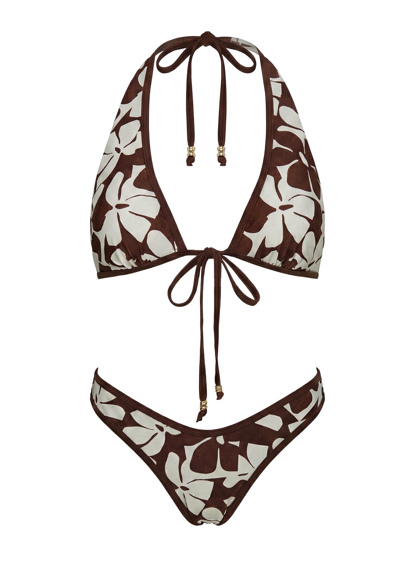 Honey Tide Bikini Bottoms Brown Floral - Image 5