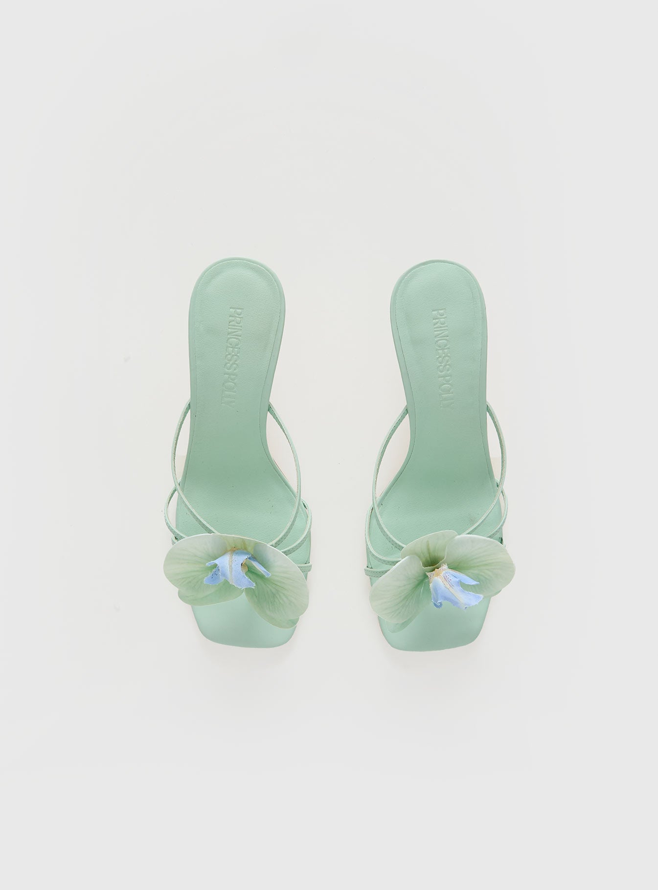 Azira Flower Detail Heels Blue - Image 5