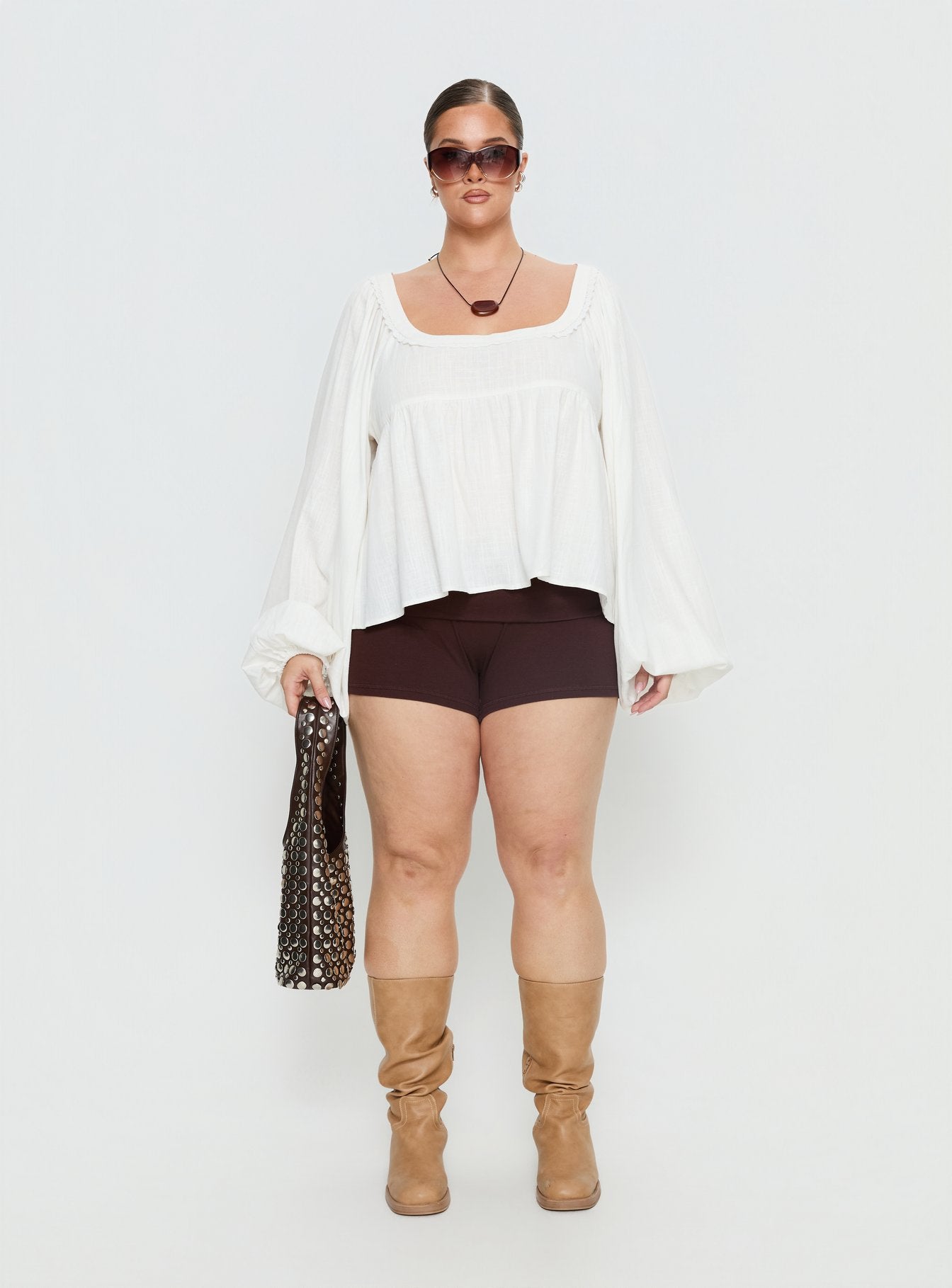 Benjie Long Sleeve Top White Curve - Image 7