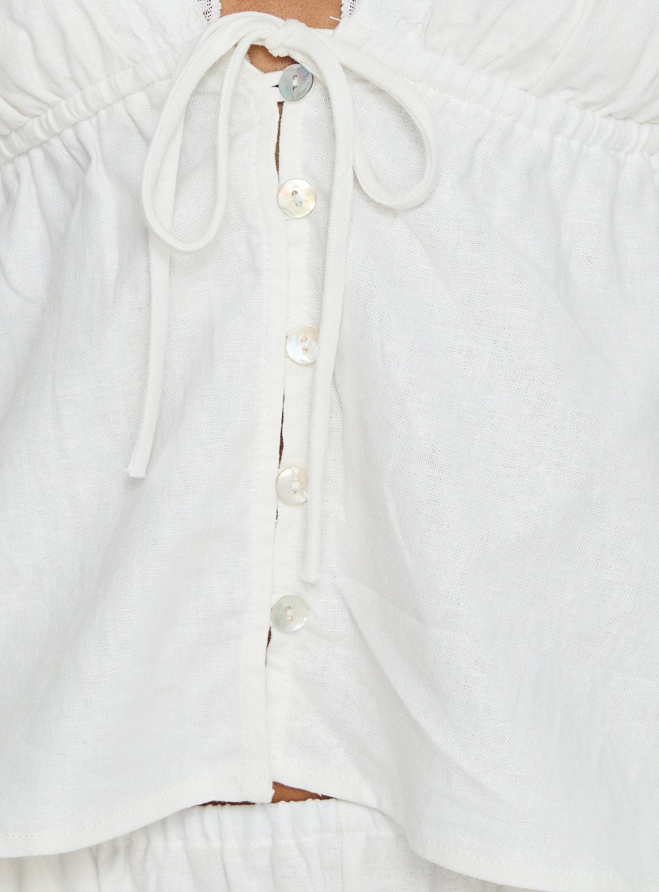 Cloud Crush Linen Halter Top White - Image 7