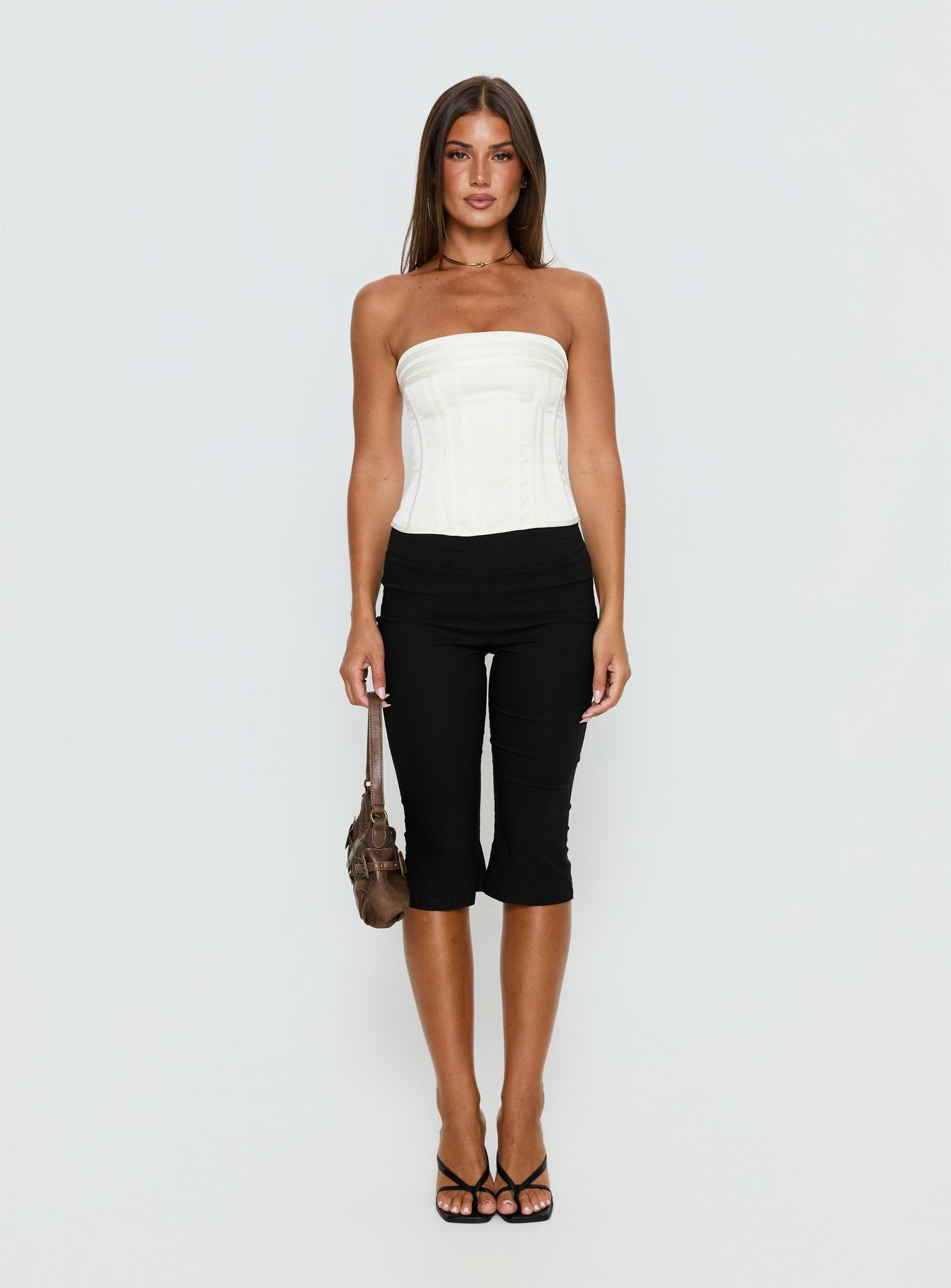 Cecilie Strapless Corset Top Cream - Image 7