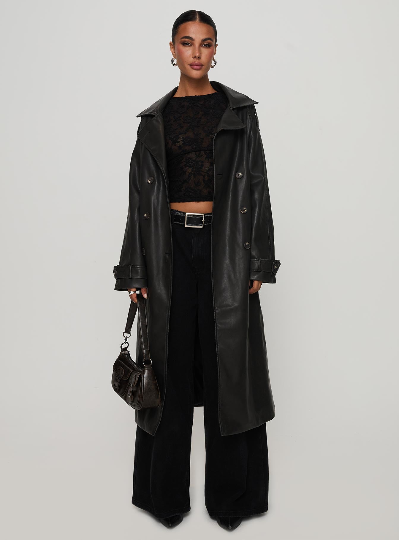 Day To Night Faux Leather Jacket Washed Black - Image 6