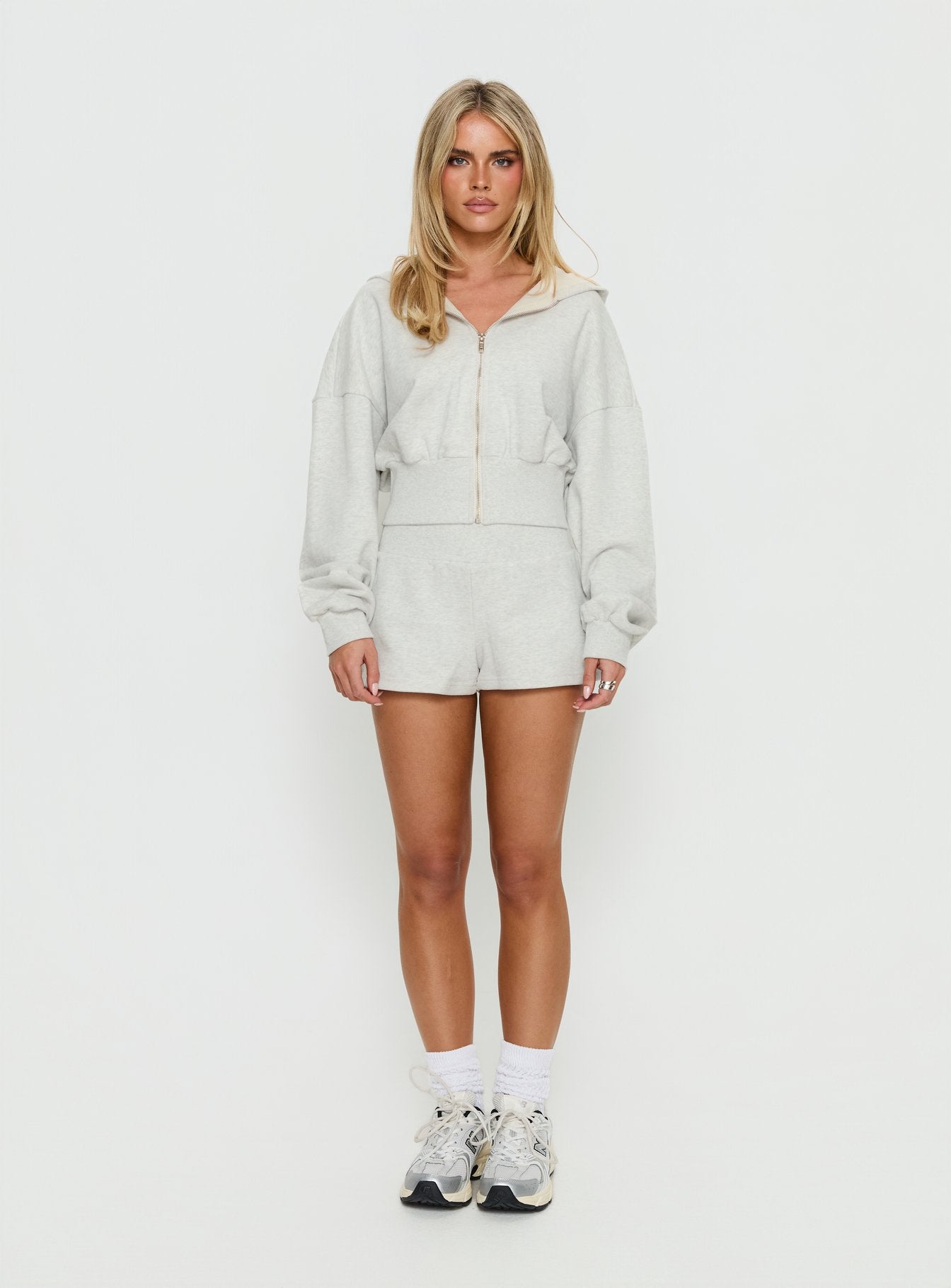 Daybreak Rib Waist Shorts Snow Marle - Image 7