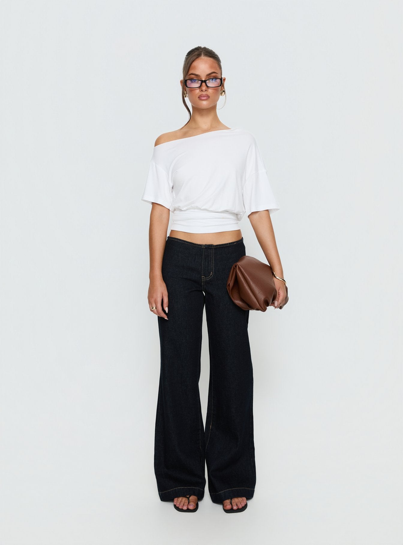 Buenos No Waist Low Rise Straight Leg Jeans Raw Denim - Image 7