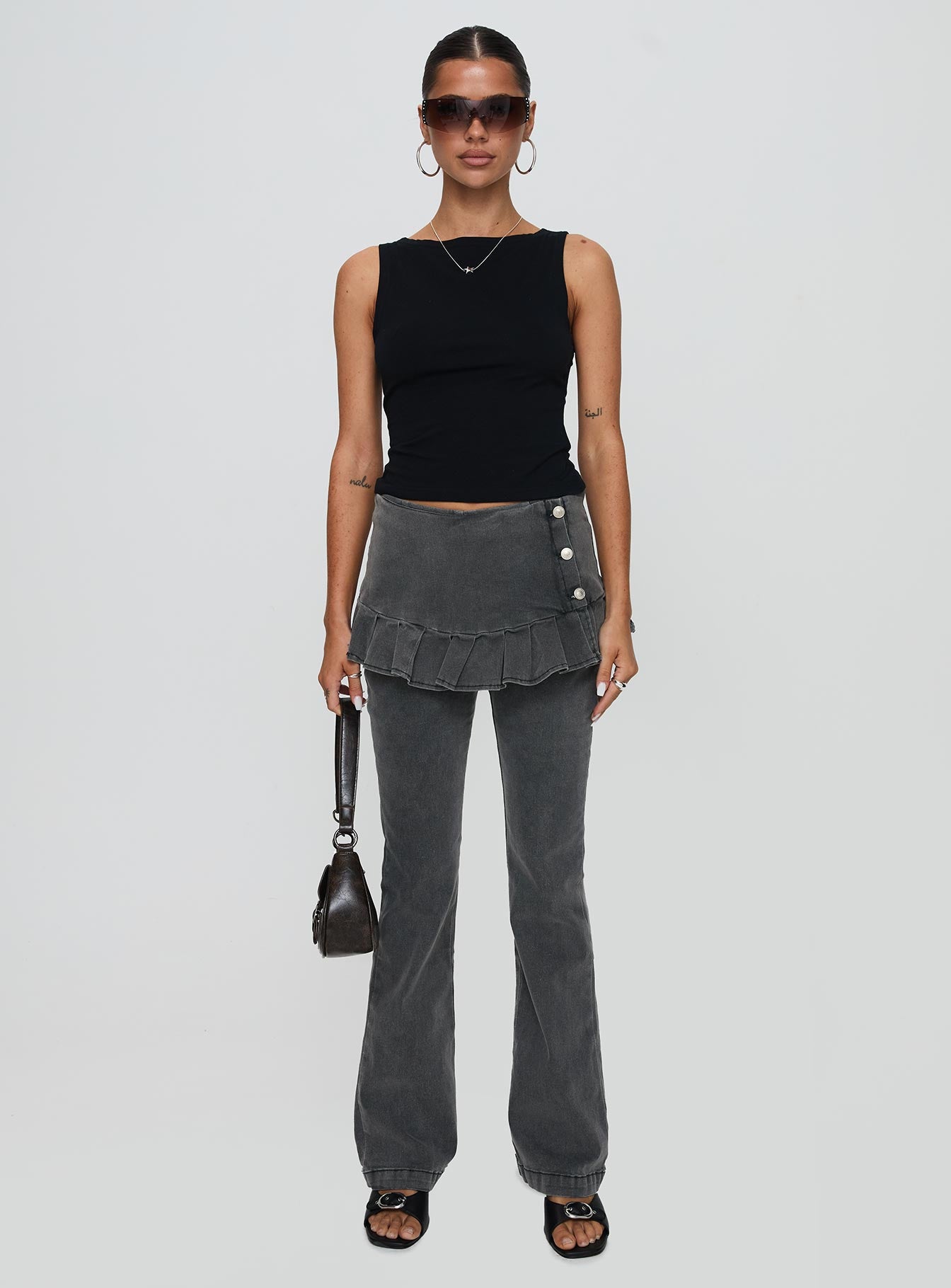 Jordynne Layered Pant Washed Black - Image 7