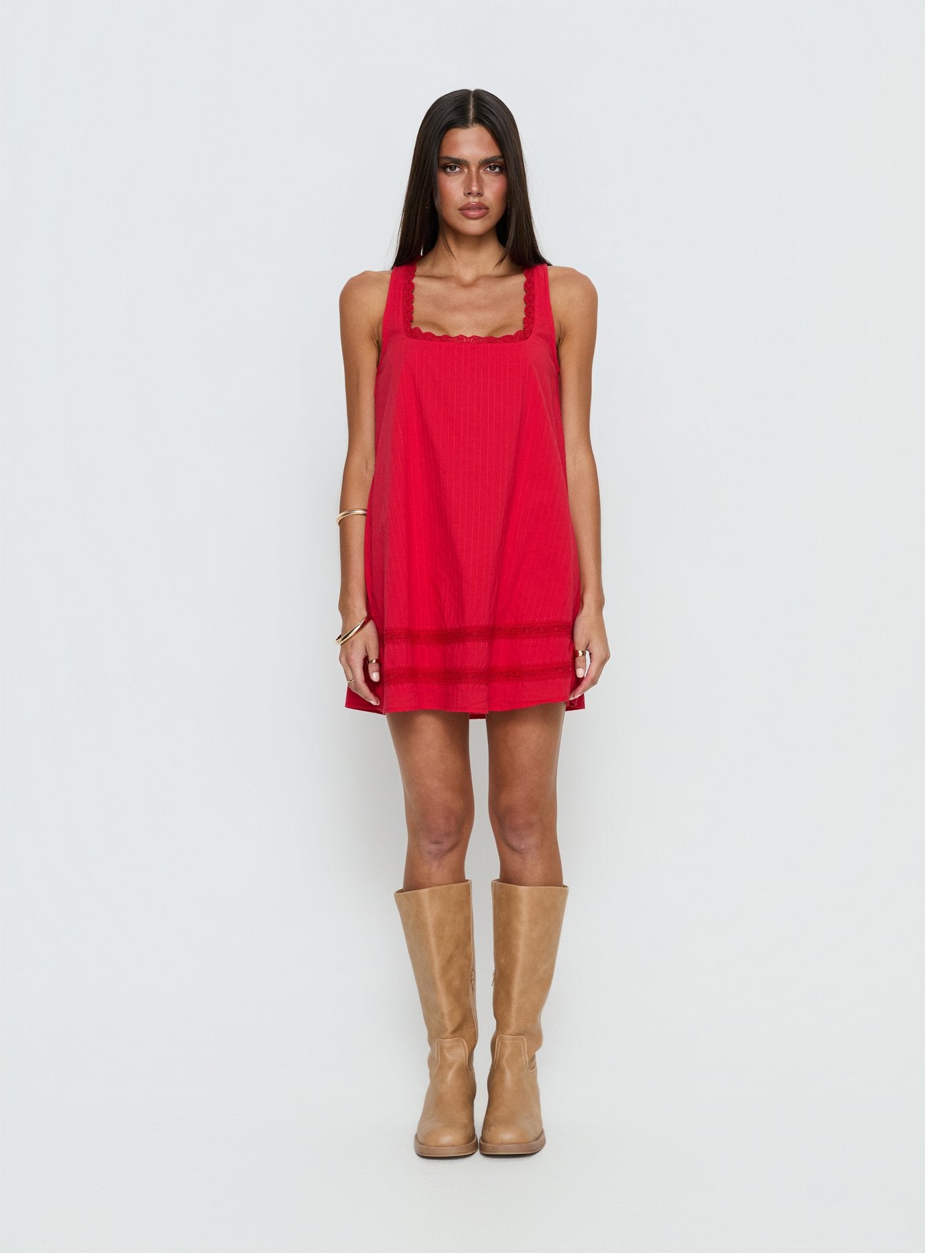 Alanah Mini Dress Red - Image 6