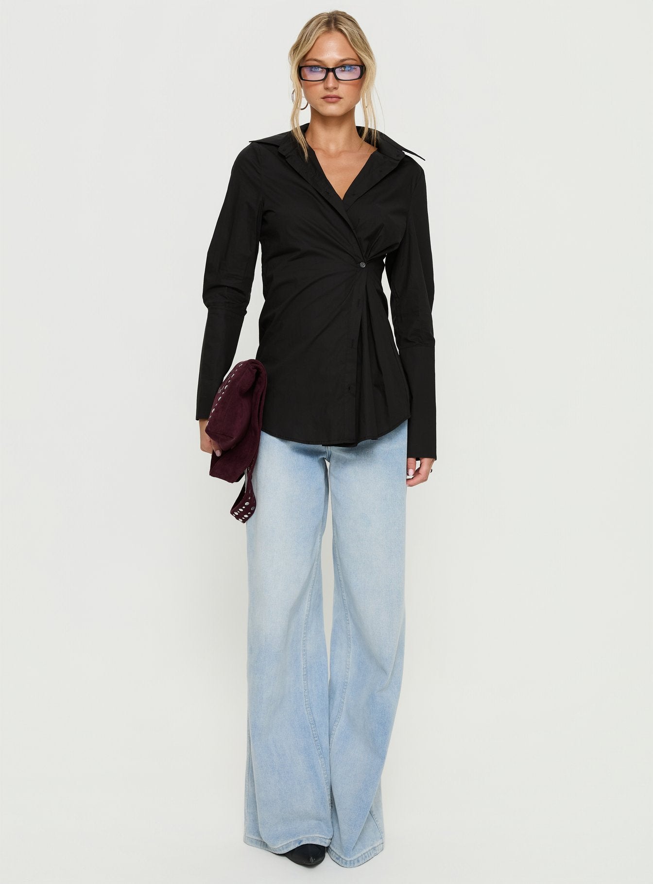 Nitsa Long Sleeve Shirt Black - Image 7