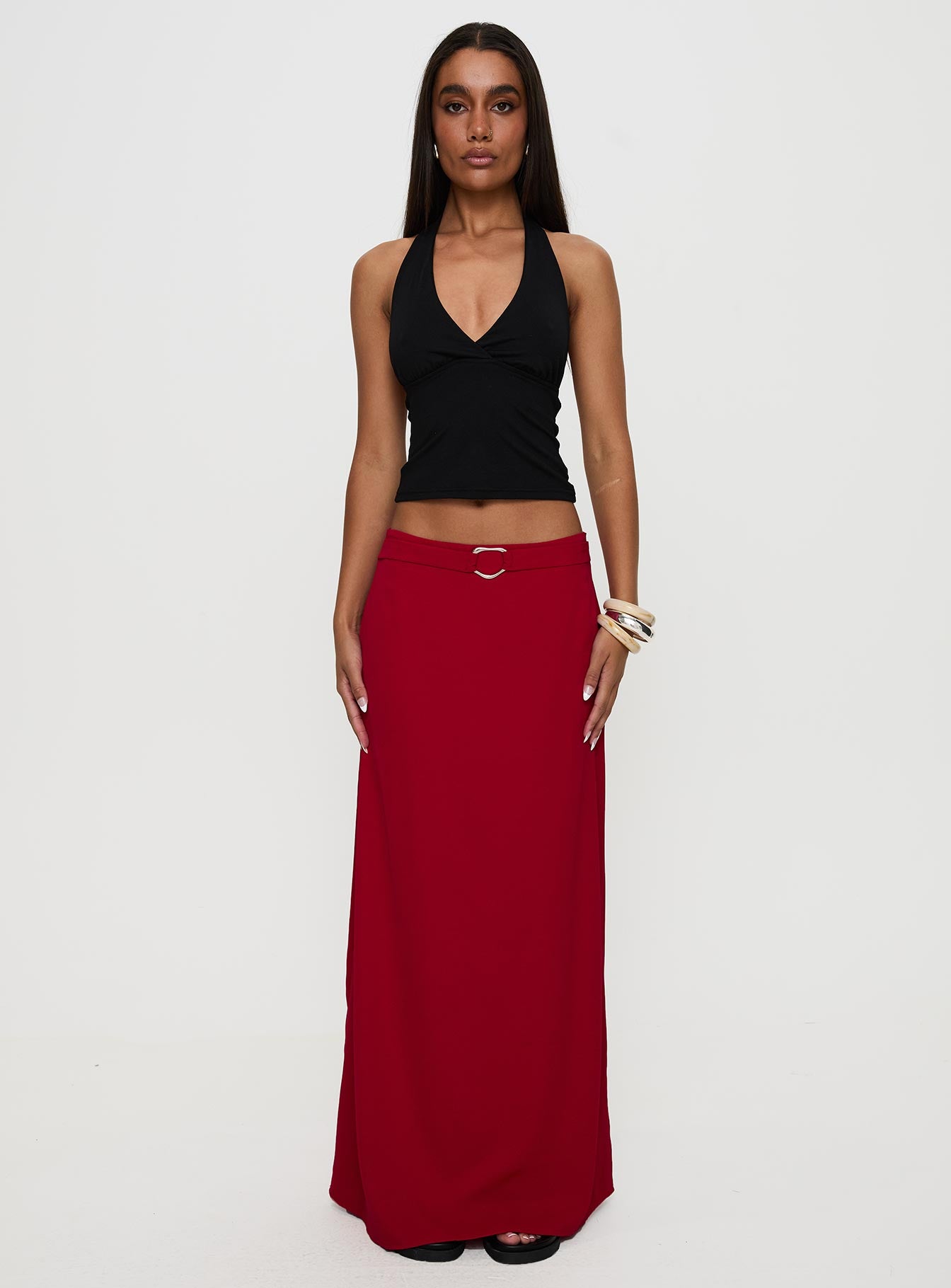 Devoted Maxi Skirt Red - Image 7
