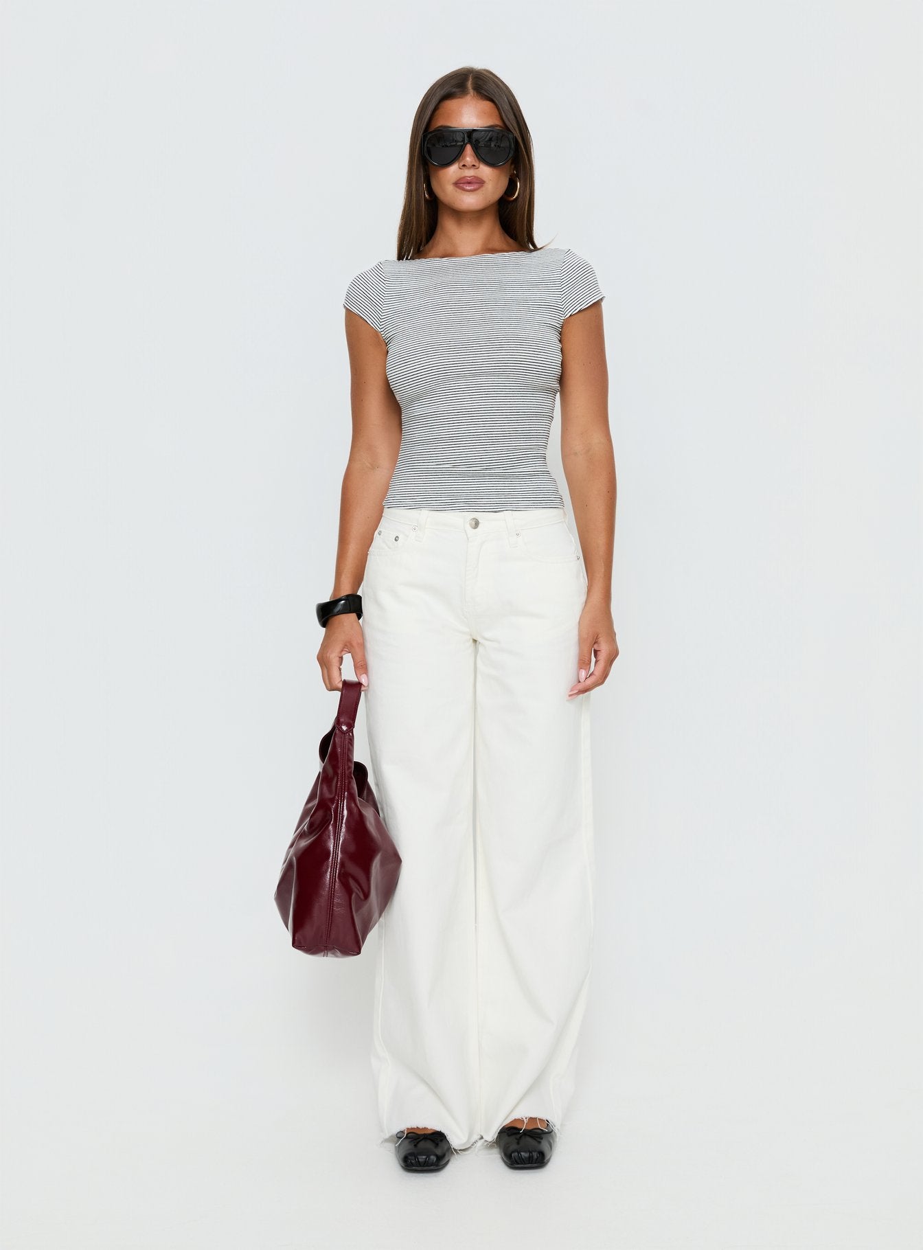 Darla Low Rise Straight Leg Jean White - Image 7