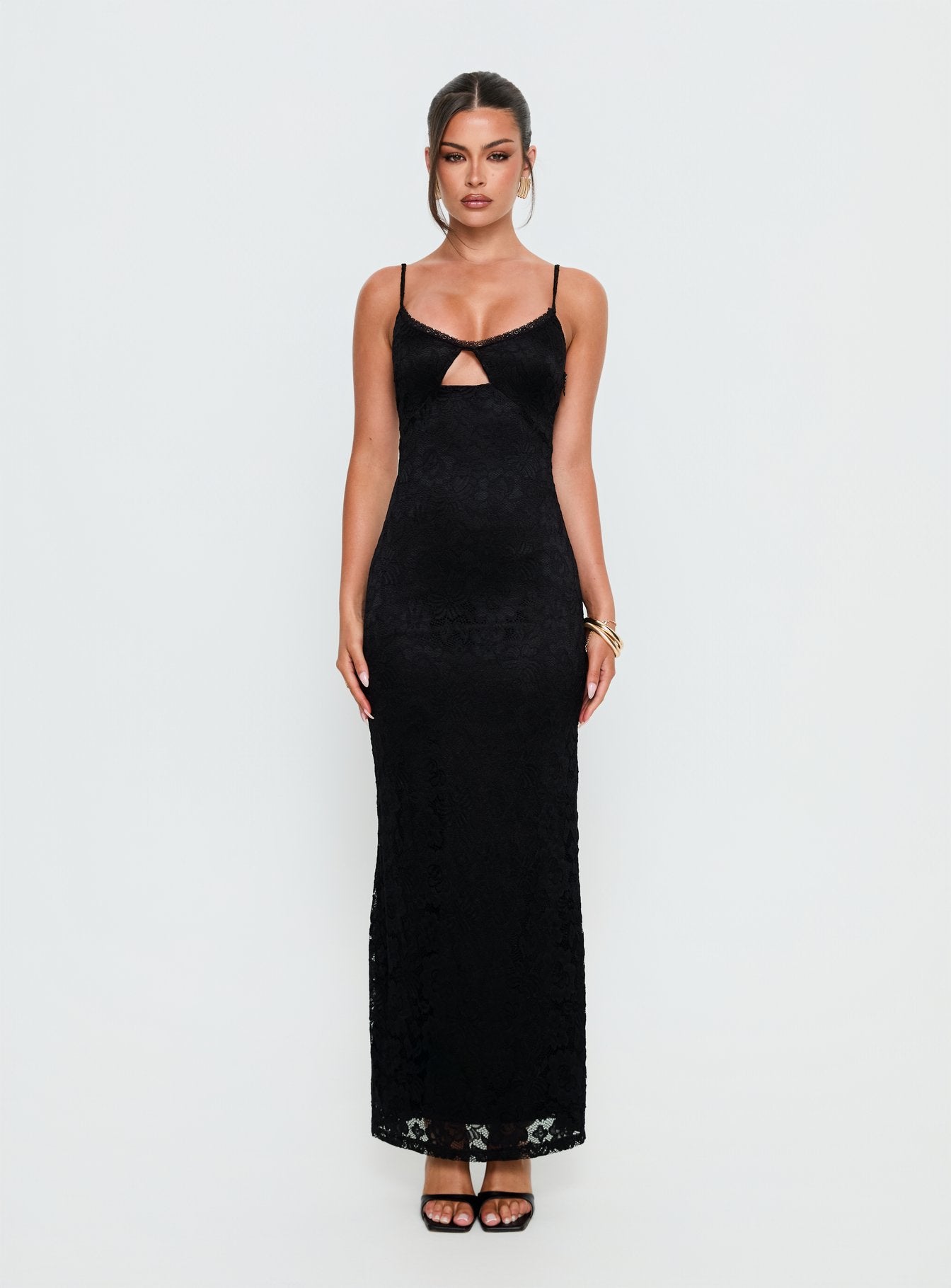 Alannis Lace Maxi Dress Black - Image 7