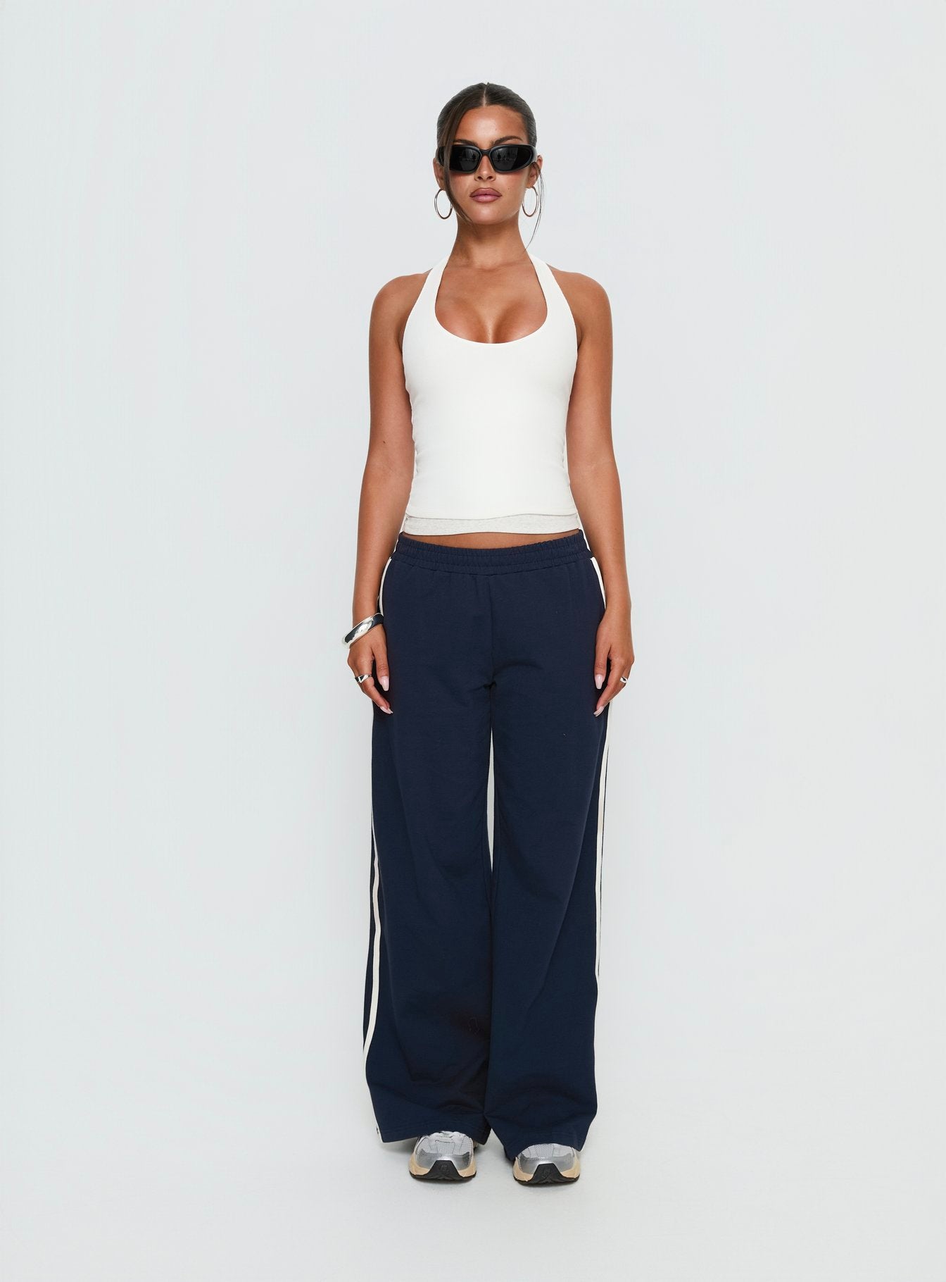 Debee Layered Halter Top White / Grey - Image 7