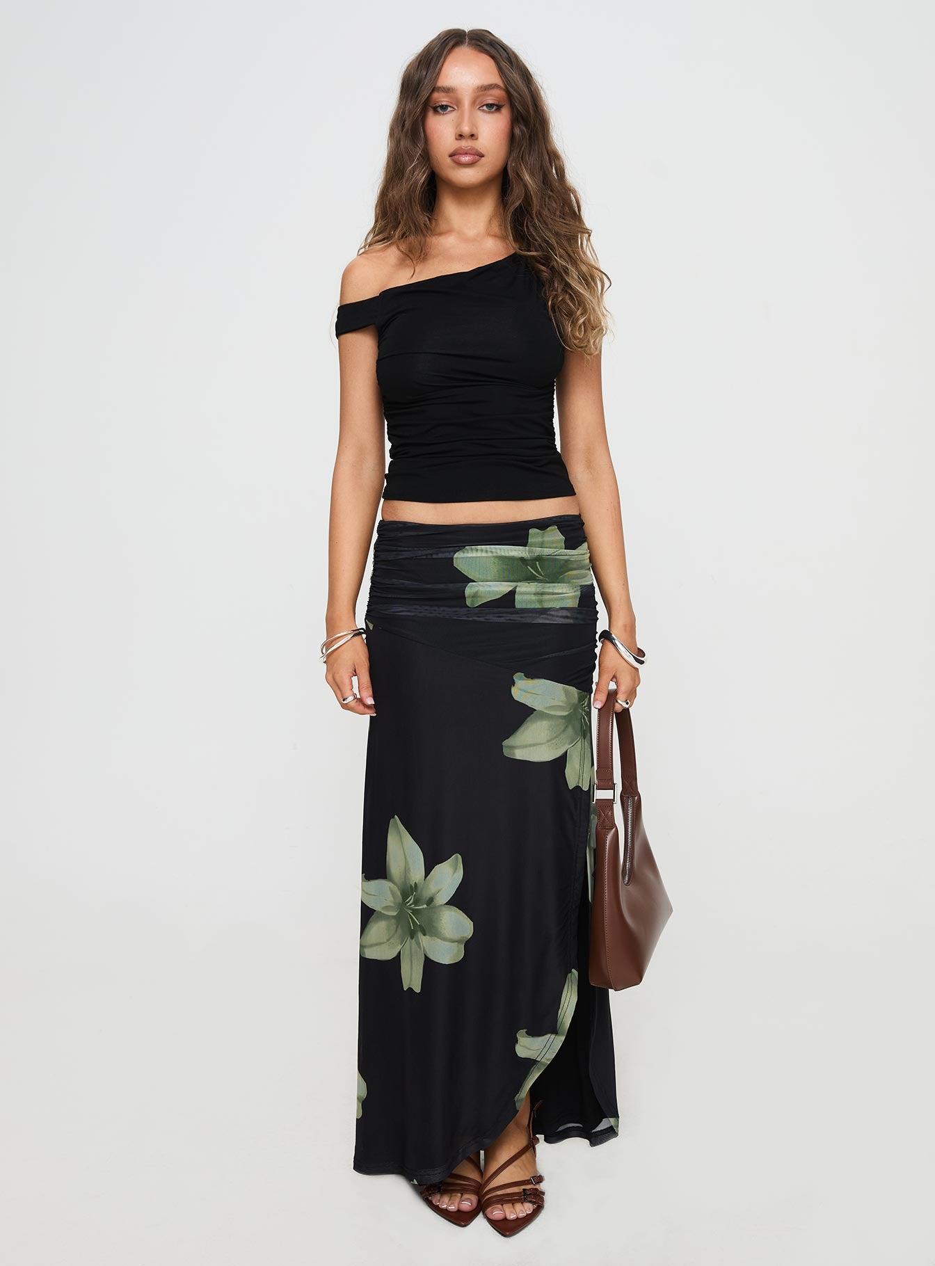 Cooperi Maxi Skirt Black Floral - Image 7