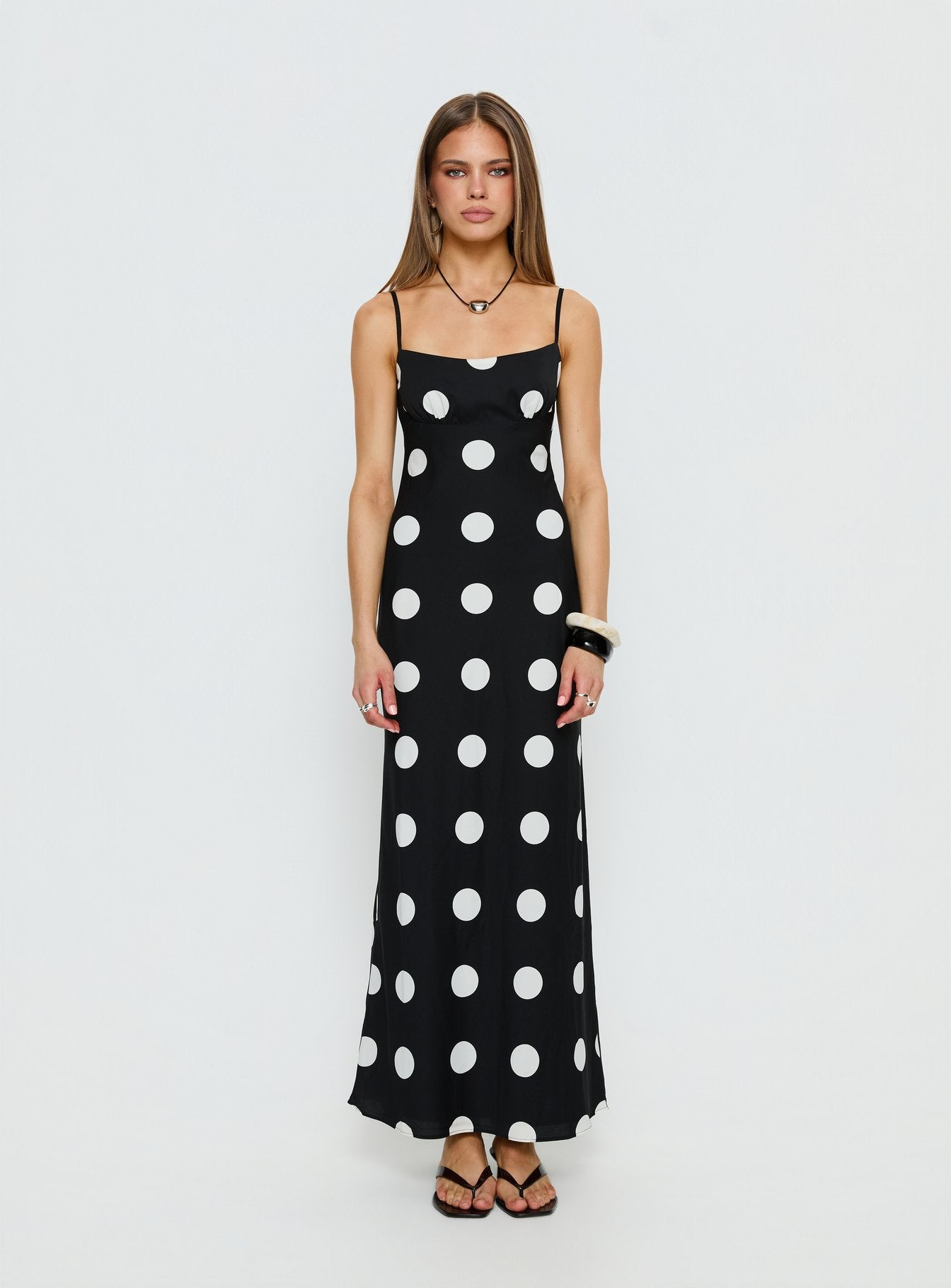 Avienna Maxi Dress Black Polka Dot - Image 6