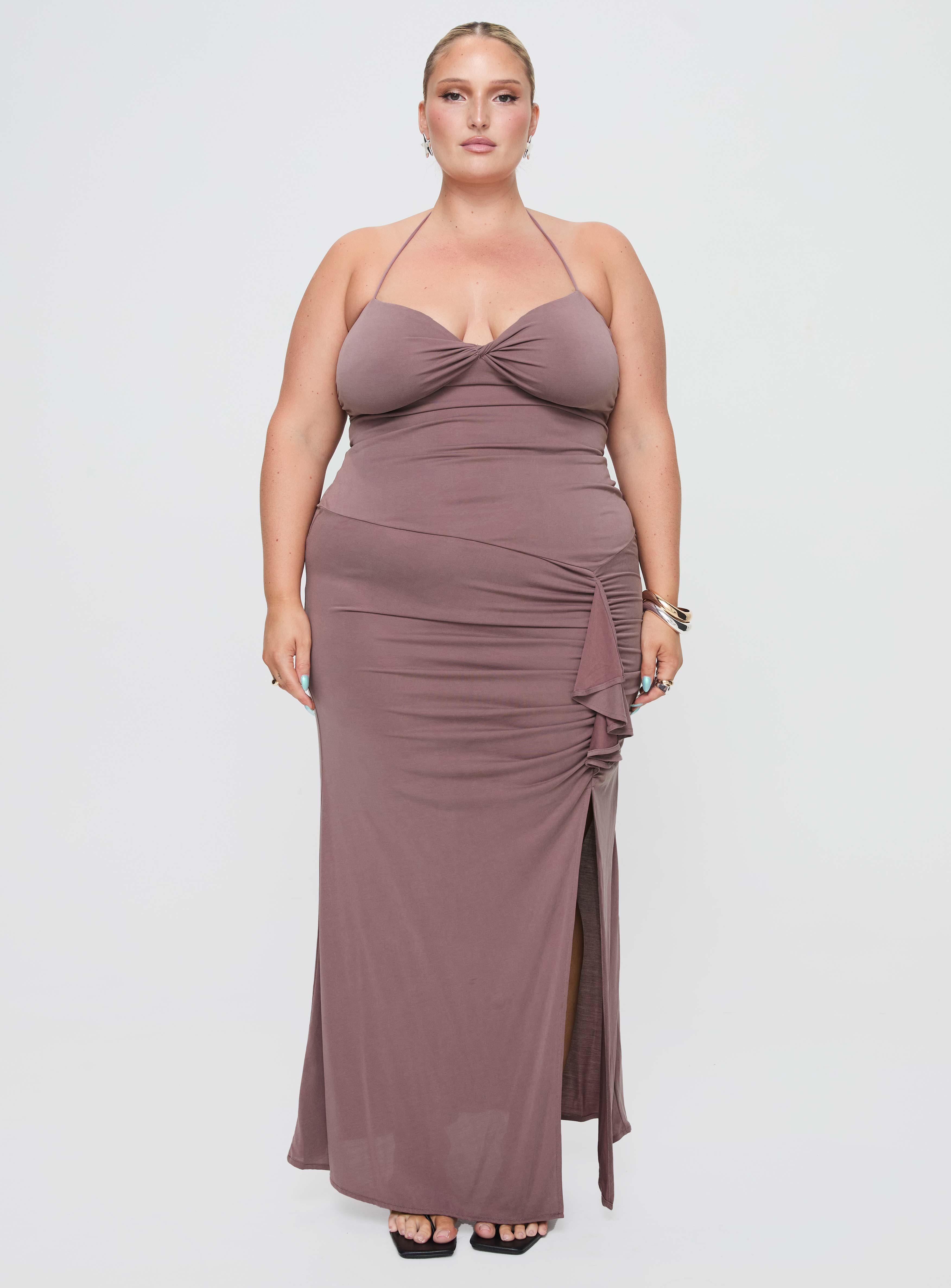 Destinations Maxi Dress Mauve Curve - Image 7