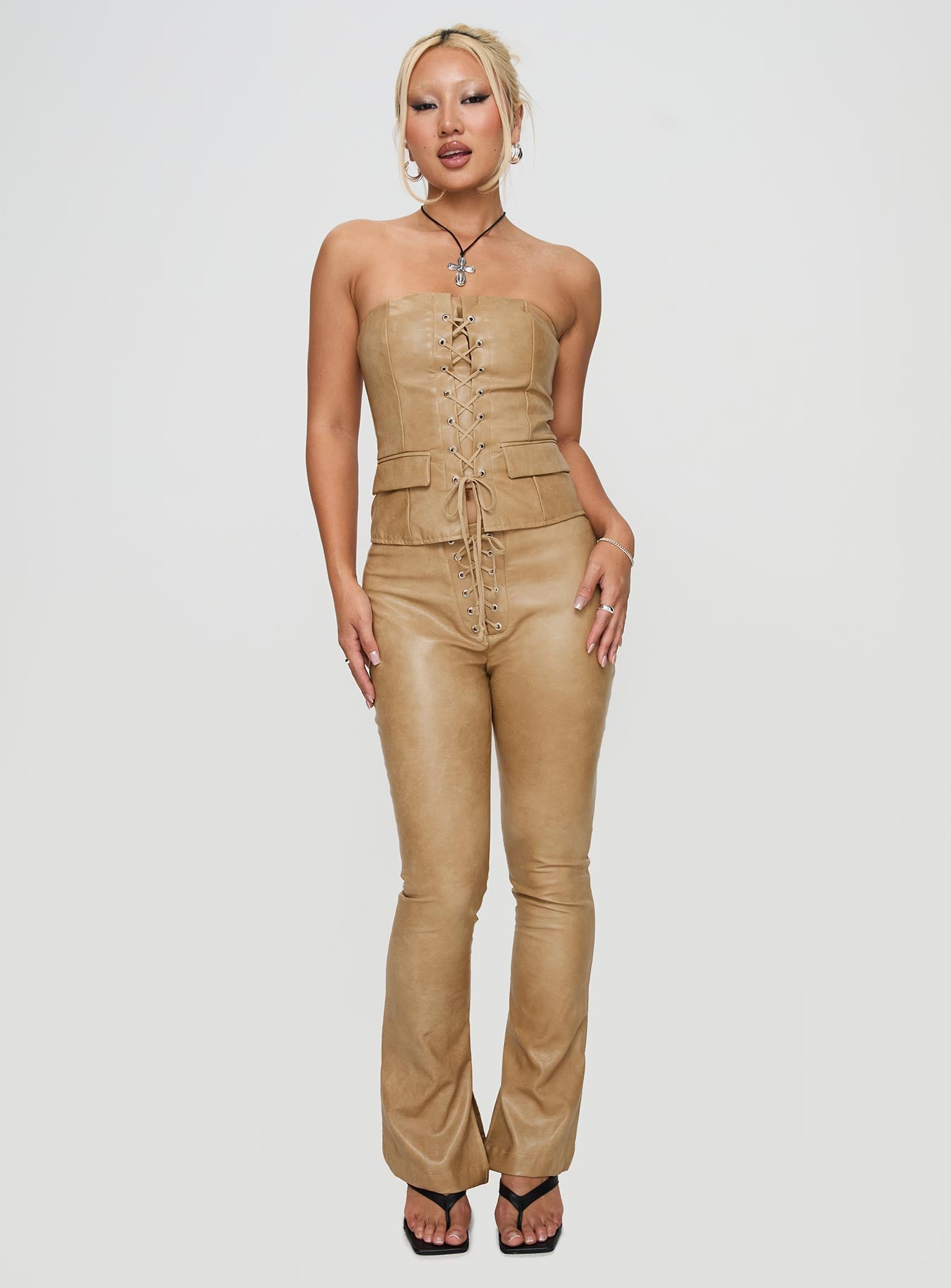 Alternative view of Anaheim Strapless Top Beige