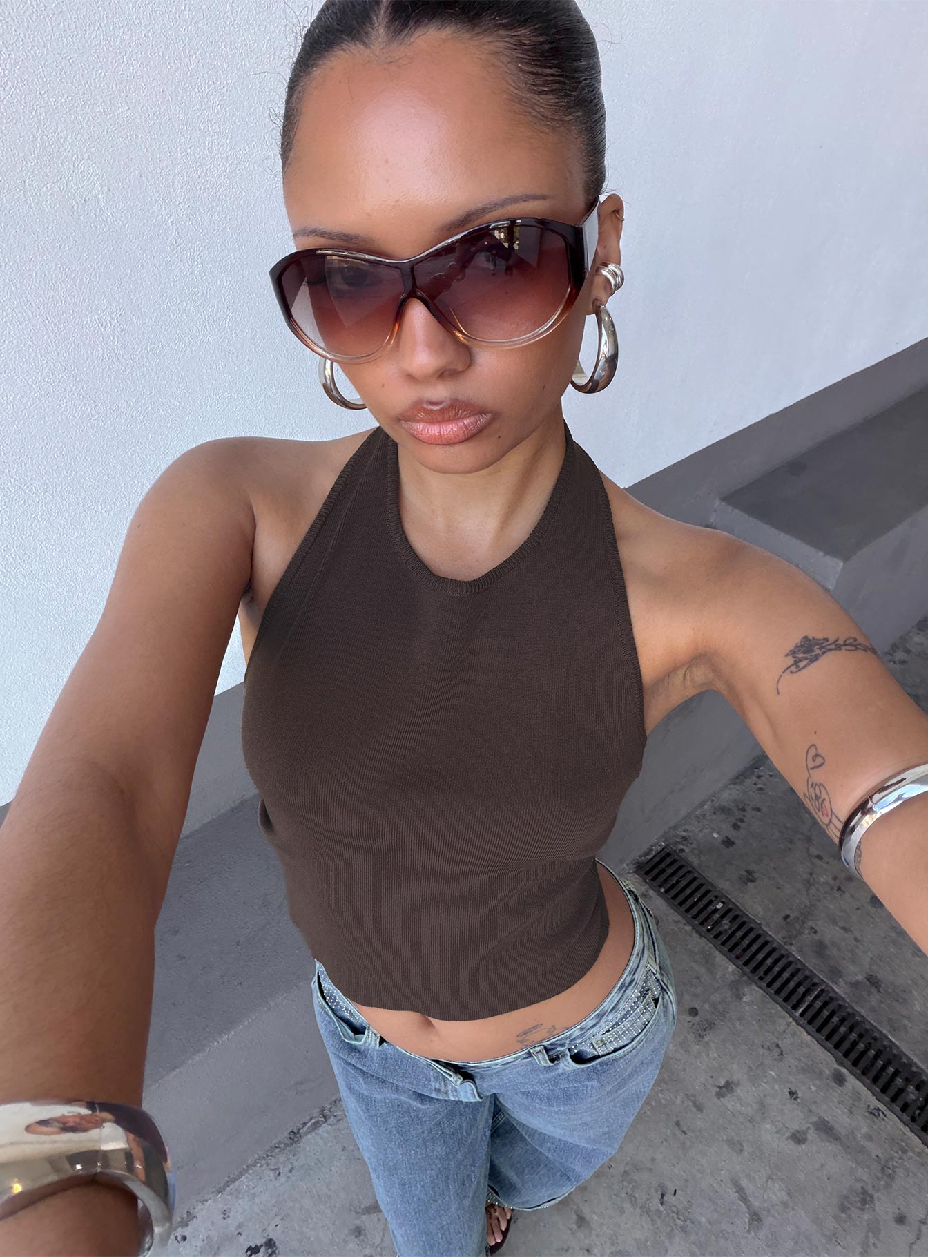 Alternative view of Britley Halter Top Chocolate