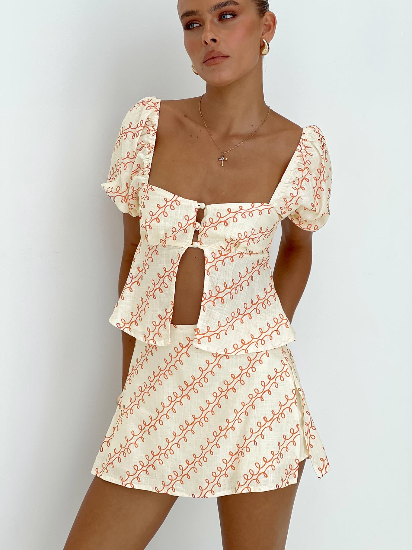 Adios Linen Blend Skort Multi - Image 8