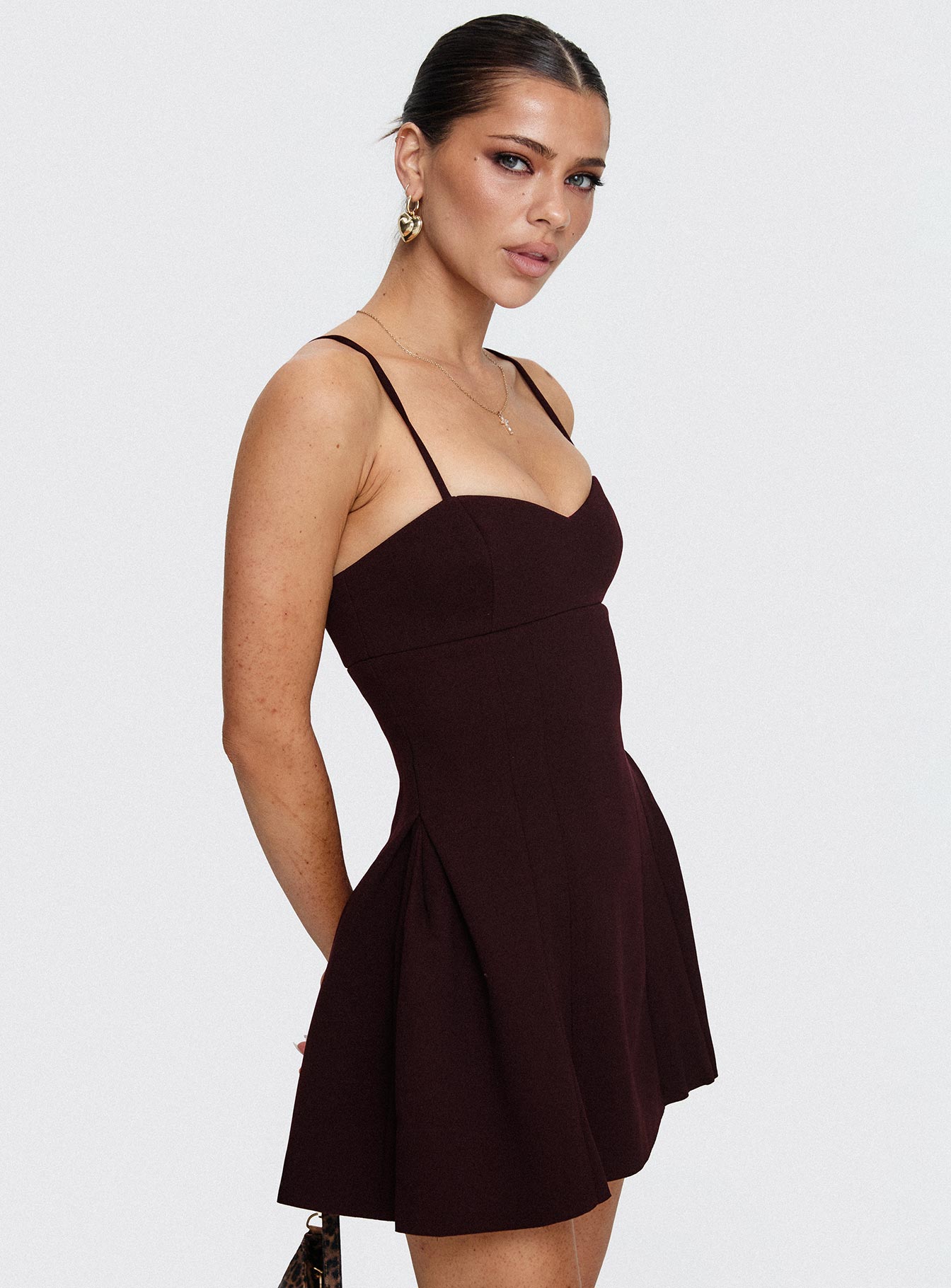 Abdul Mini Dress Wine - Image 8
