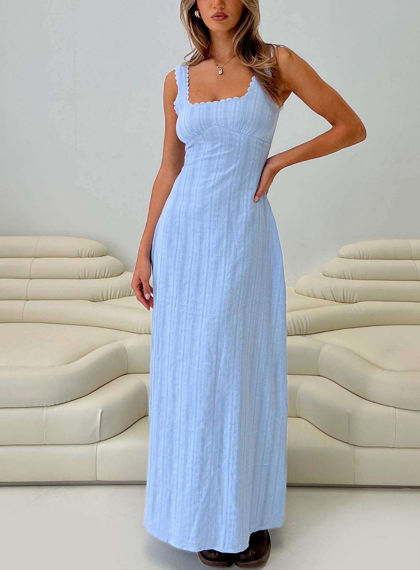 Dasha Maxi Dress Blue - Image 8