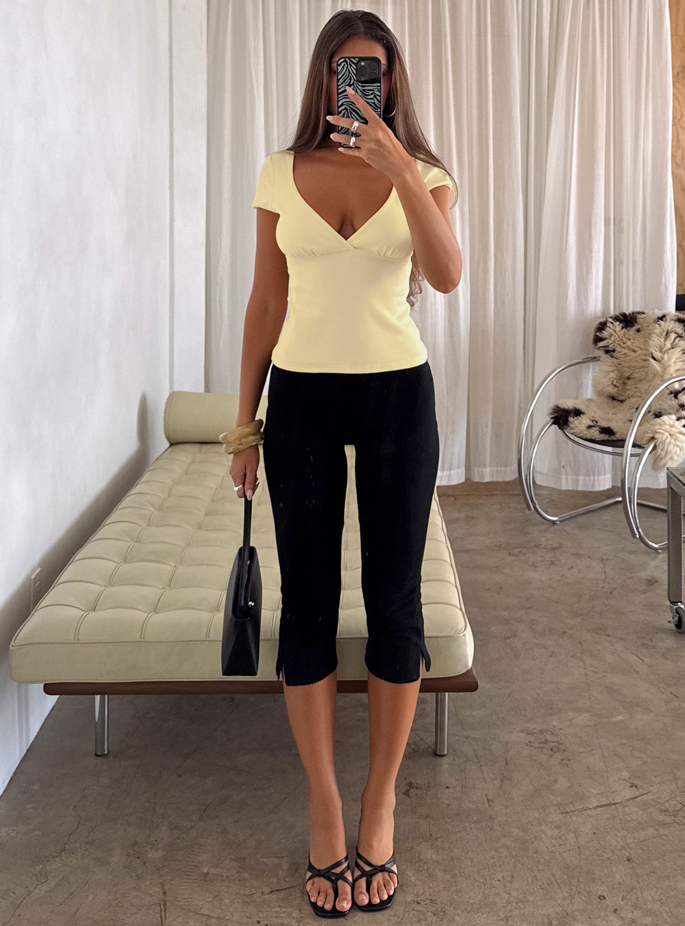 Baseline Rib Capri Pants Black Tall - Image 8