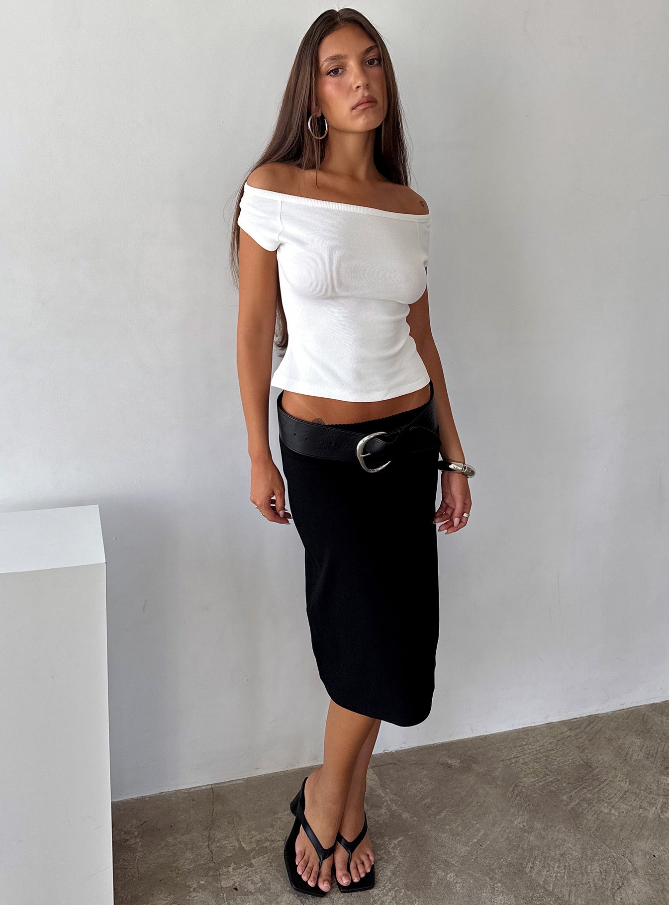 Baseline Rib Midi Skirt Black - Image 8