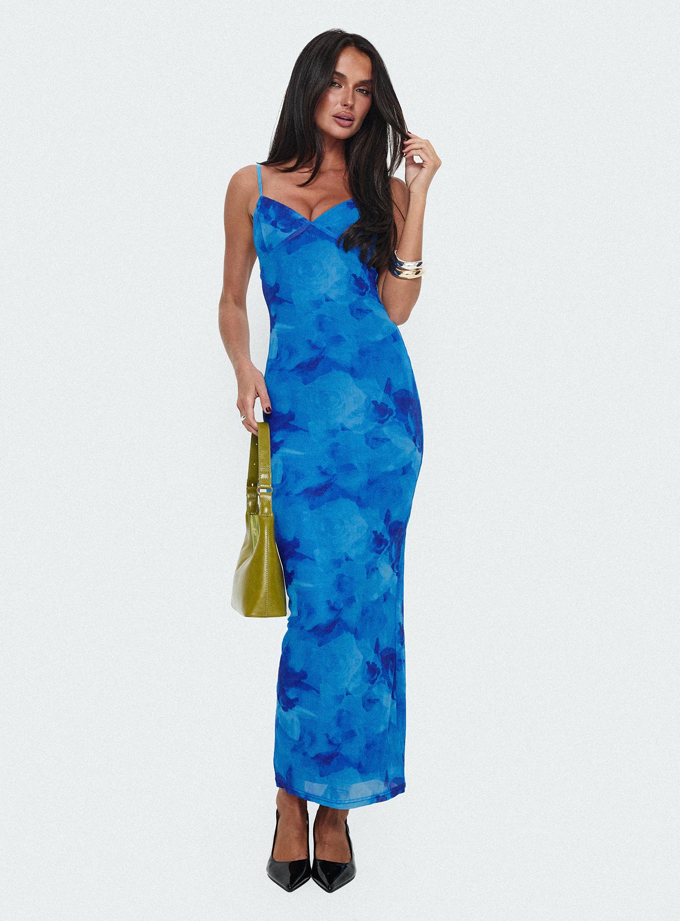 Hathaway Maxi Dress Blue Floral - Image 8