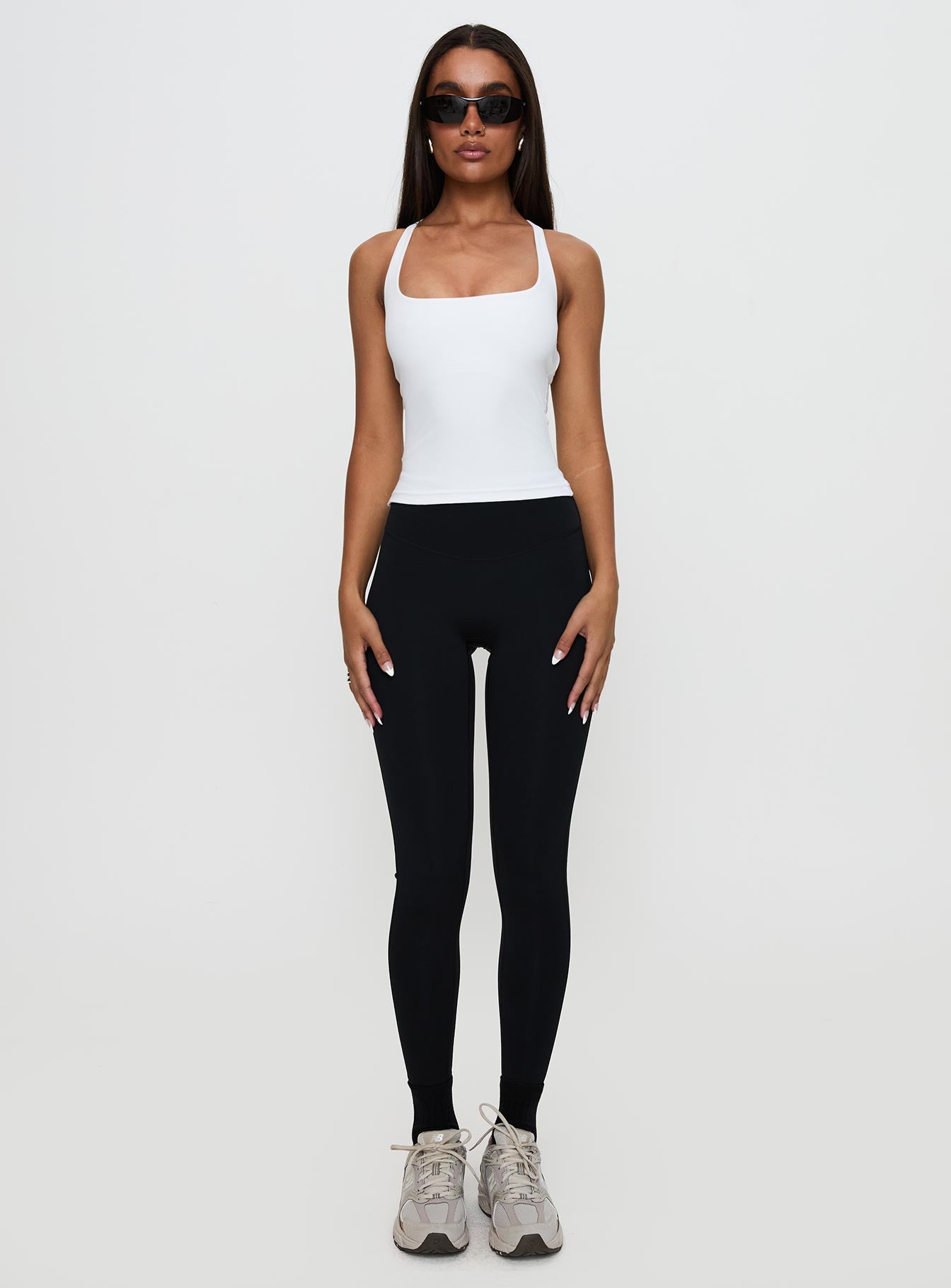 Layup Active Longline Cross Back Top White - Image 8