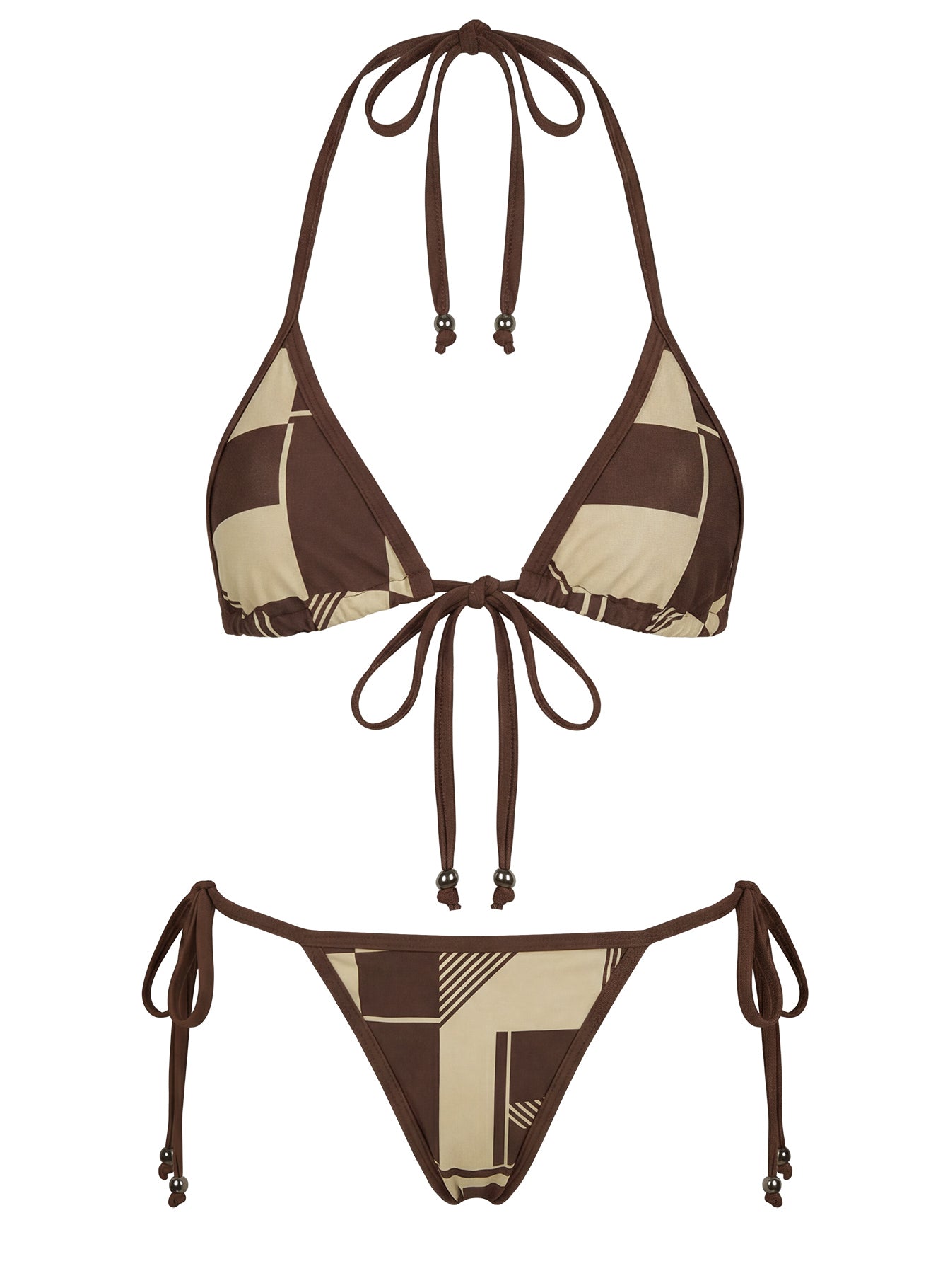 Blaylock Triangle Bikini Top Yellow Geo - Image 5